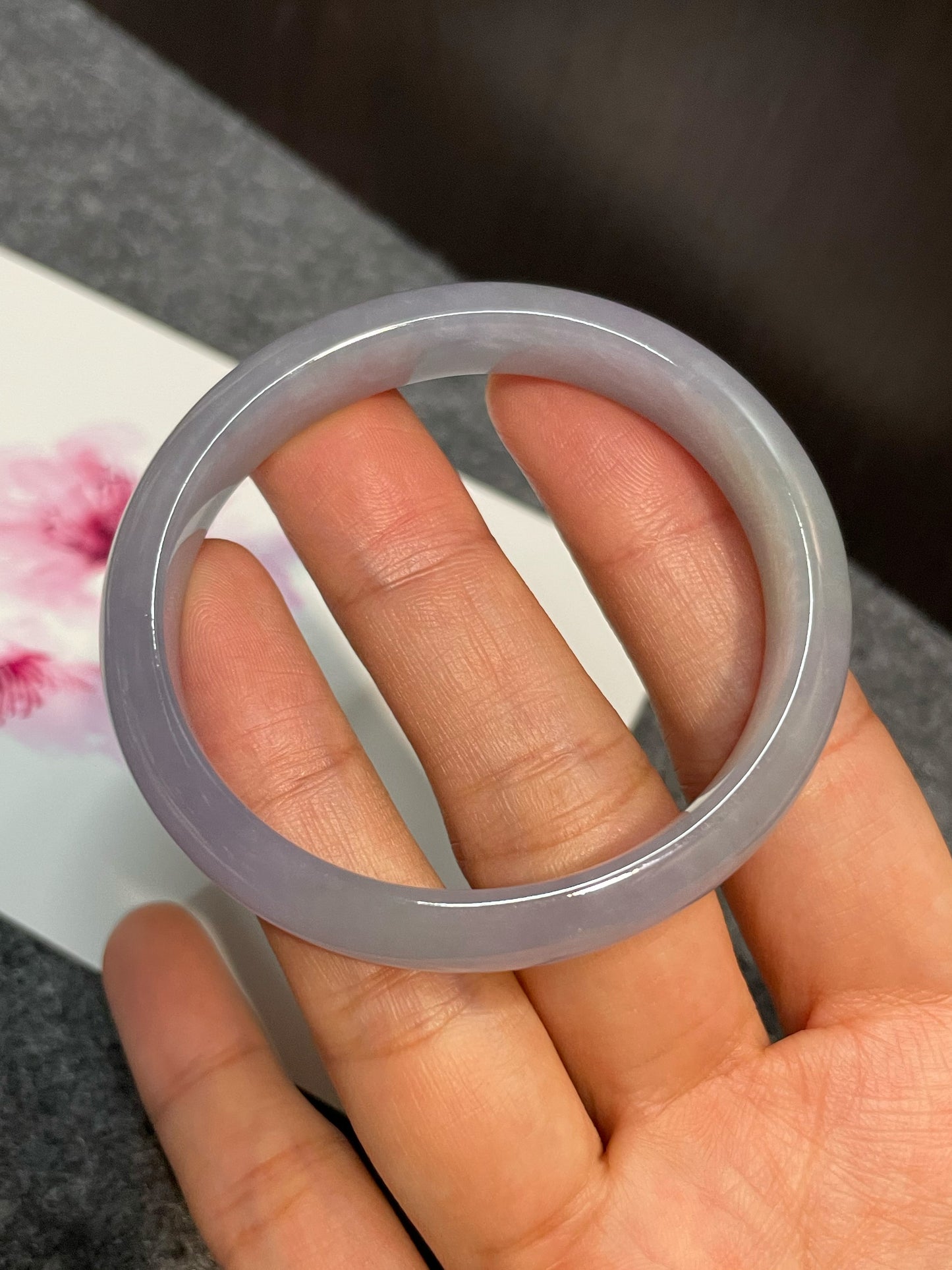 Lavender Jadeite Bangle | 51mm (NJBA011)