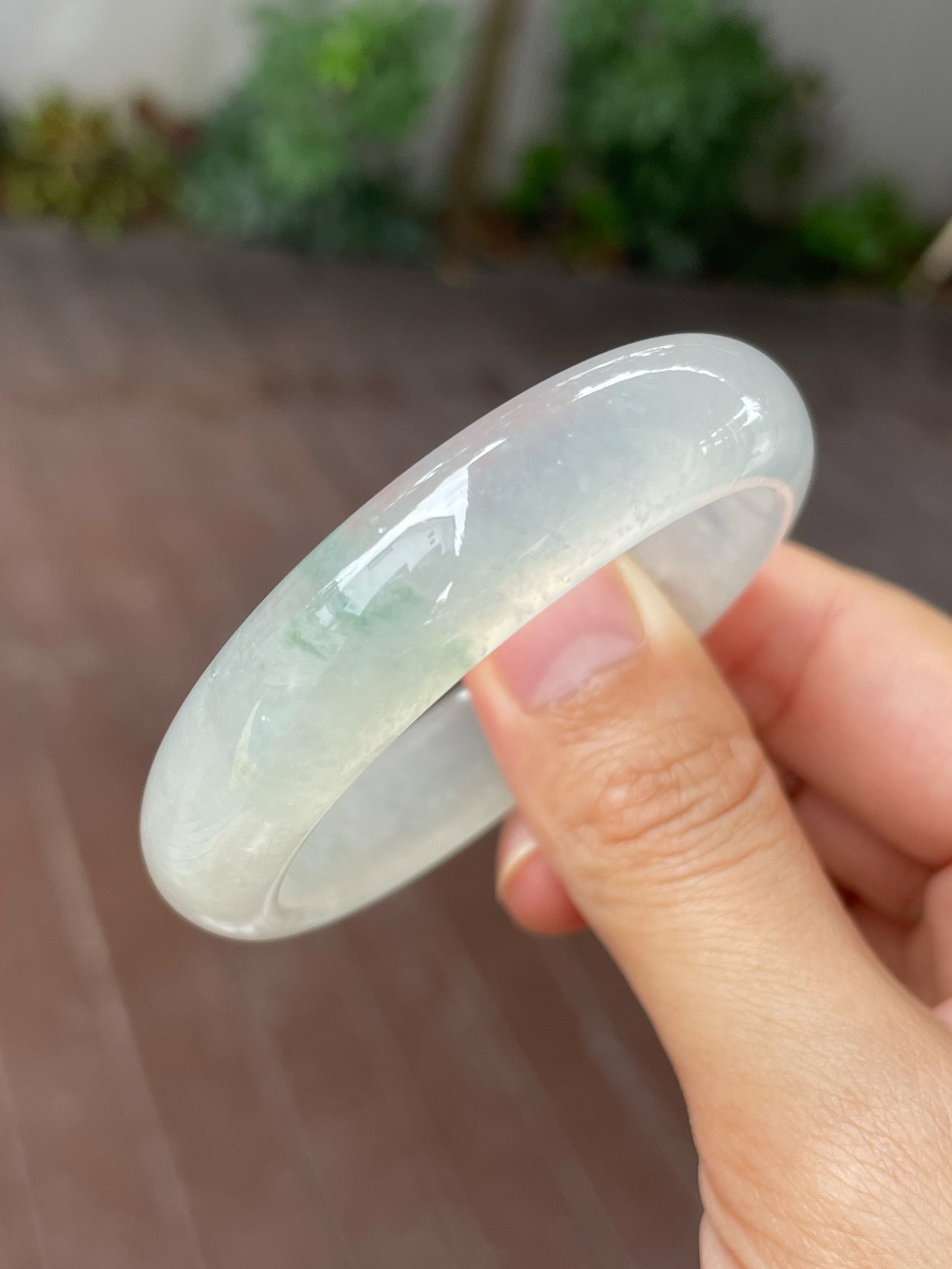 Icy Jadeite Bangle | 54mm (NJBA016)