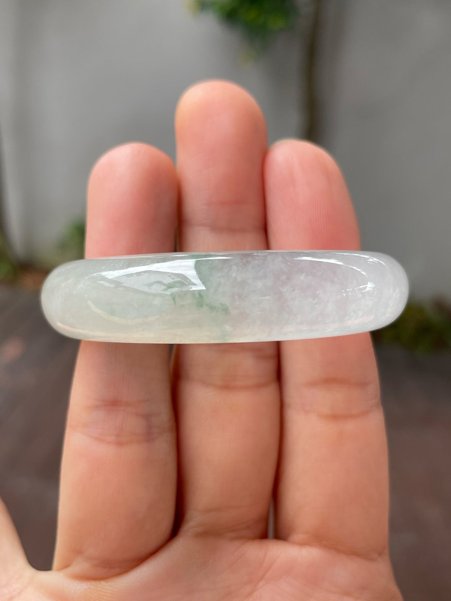 Icy Jadeite Bangle | 54mm (NJBA016)