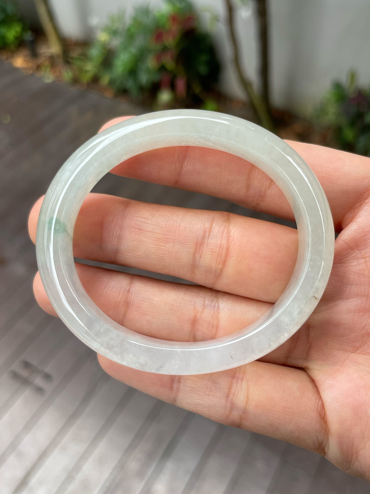 Icy Jadeite Bangle | 54mm (NJBA016)