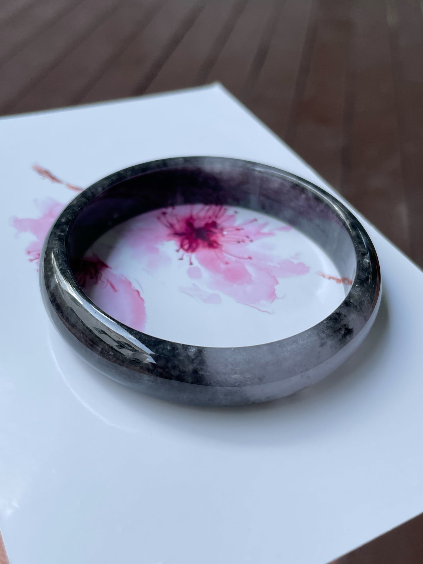 Black Jade Bangle | 58mm (NJBA041)
