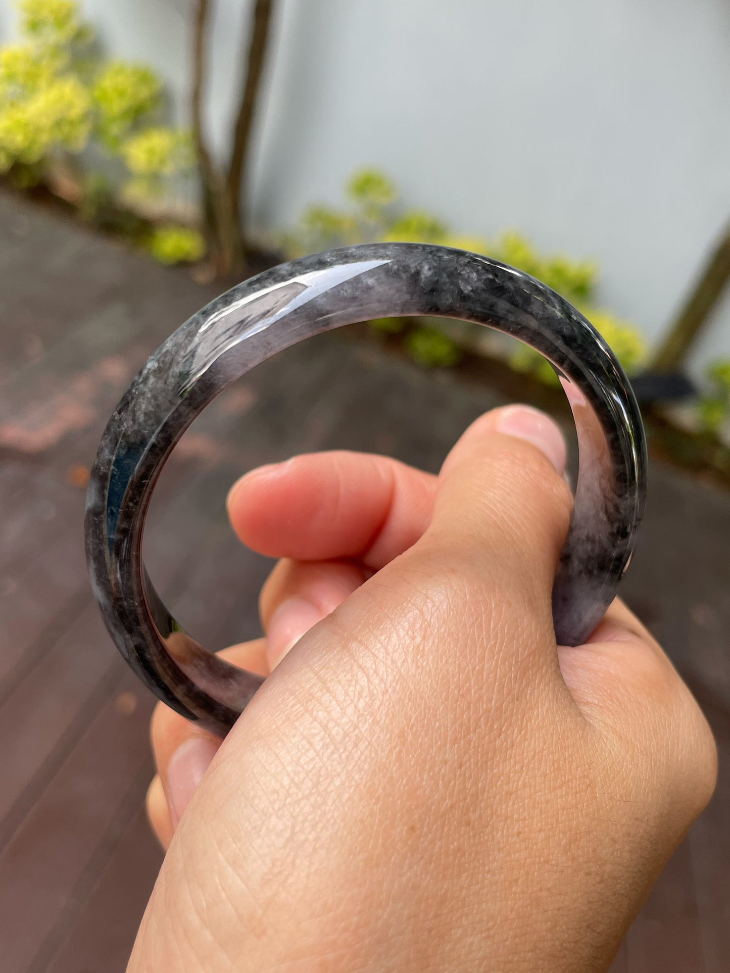 Black Jade Bangle | 58mm (NJBA041)