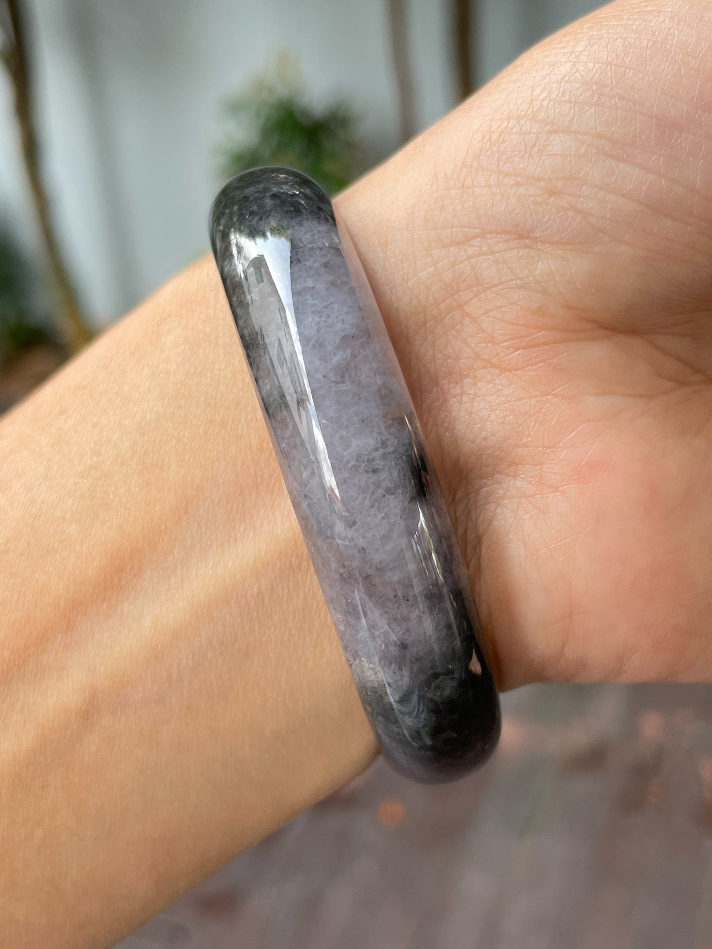 Black Jade Bangle | 58mm (NJBA041)
