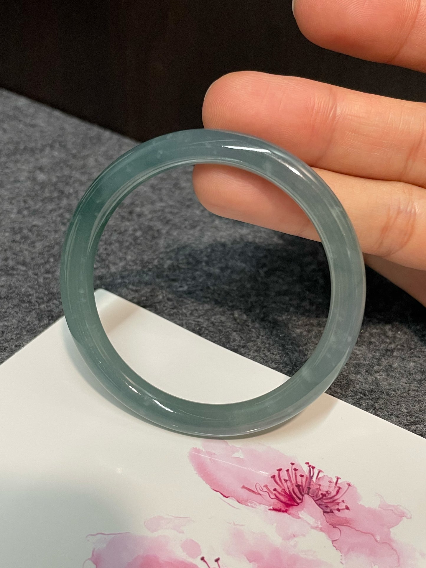 Blue Jade Bangle | 54mm (NJBA104)