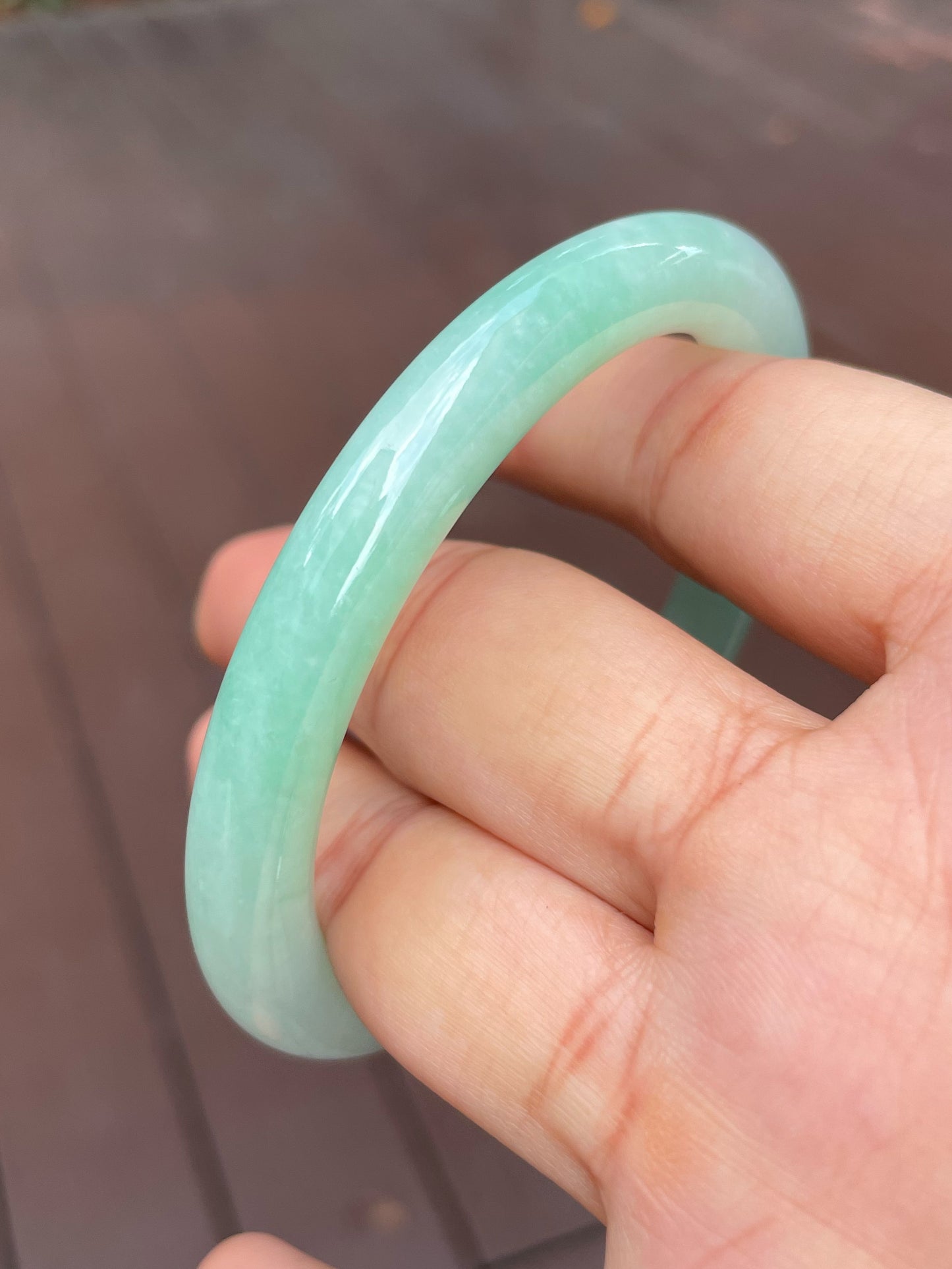 Light Green Jade Bangle | 57mm (NJBA113)