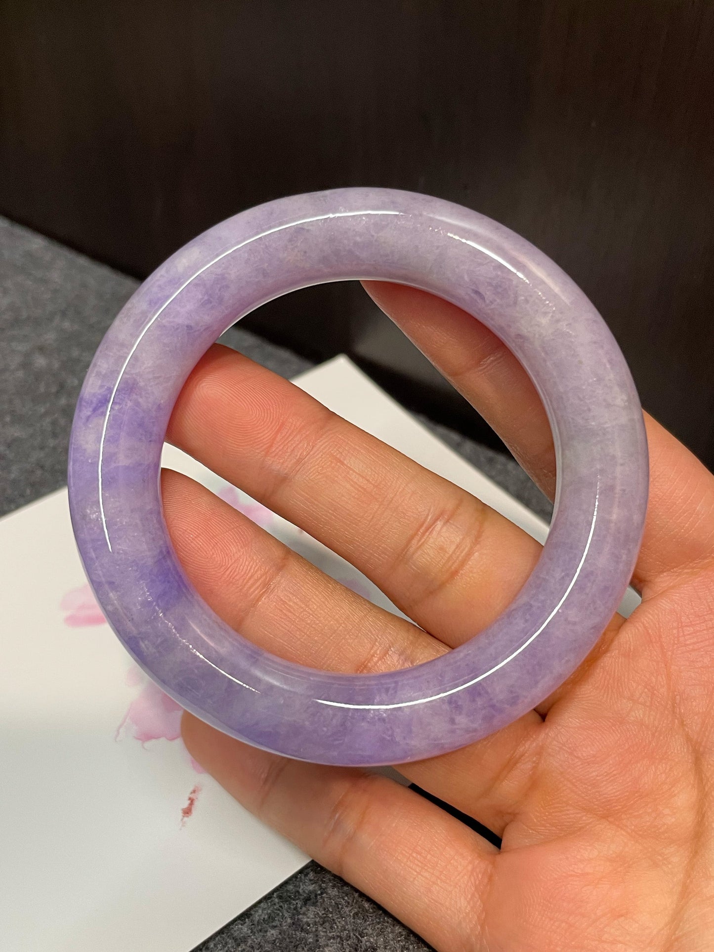 Pink Lavender Jade Bangle | 54mm (NJBA127)