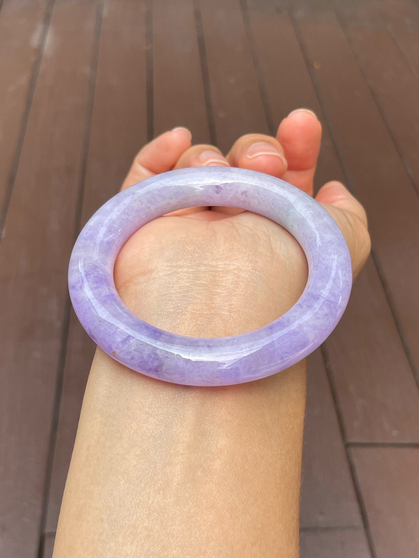 Pink Lavender Jade Bangle | 54mm (NJBA127)