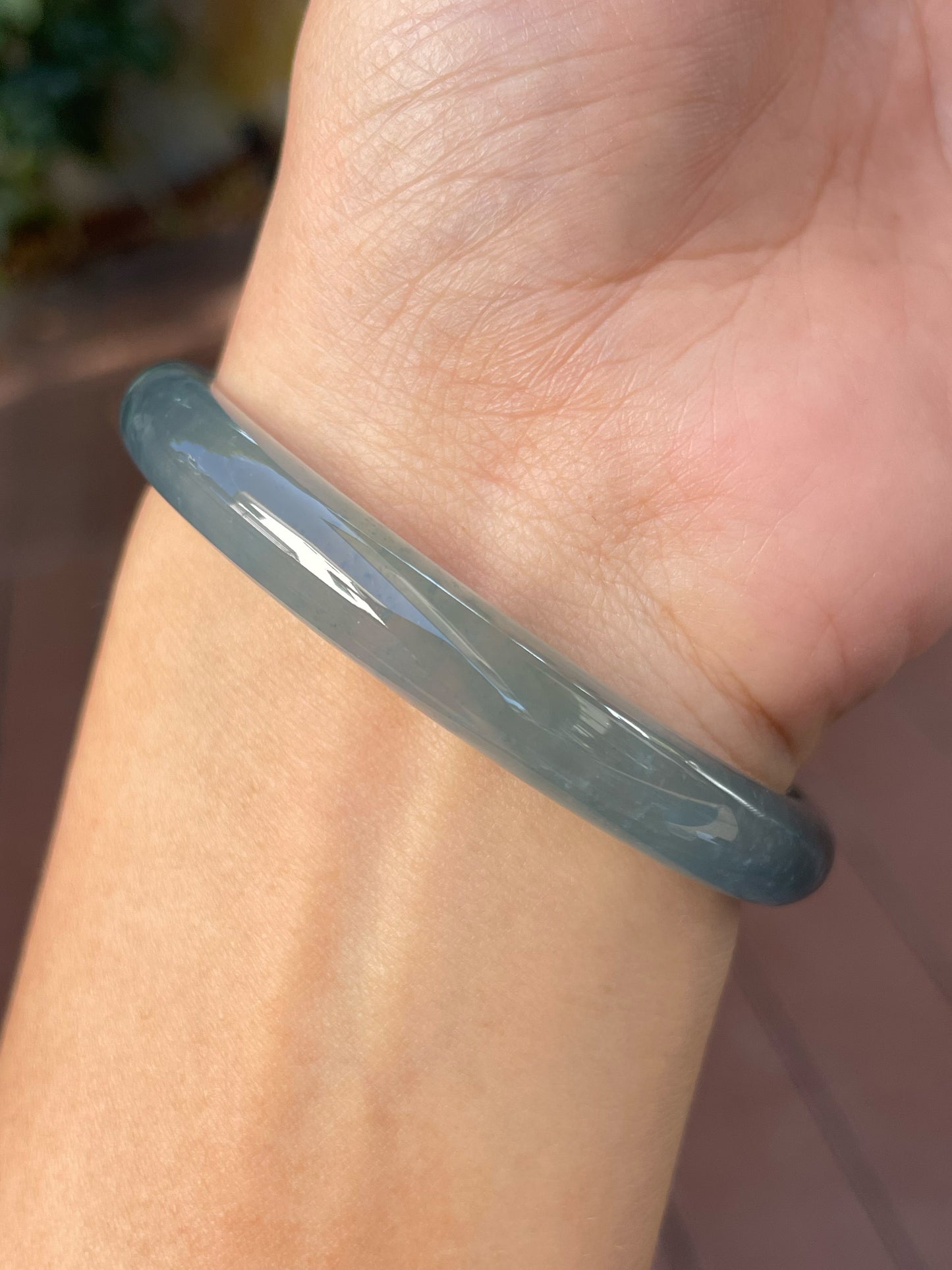Blue Jade Bangle | 58mm (NJBA130)