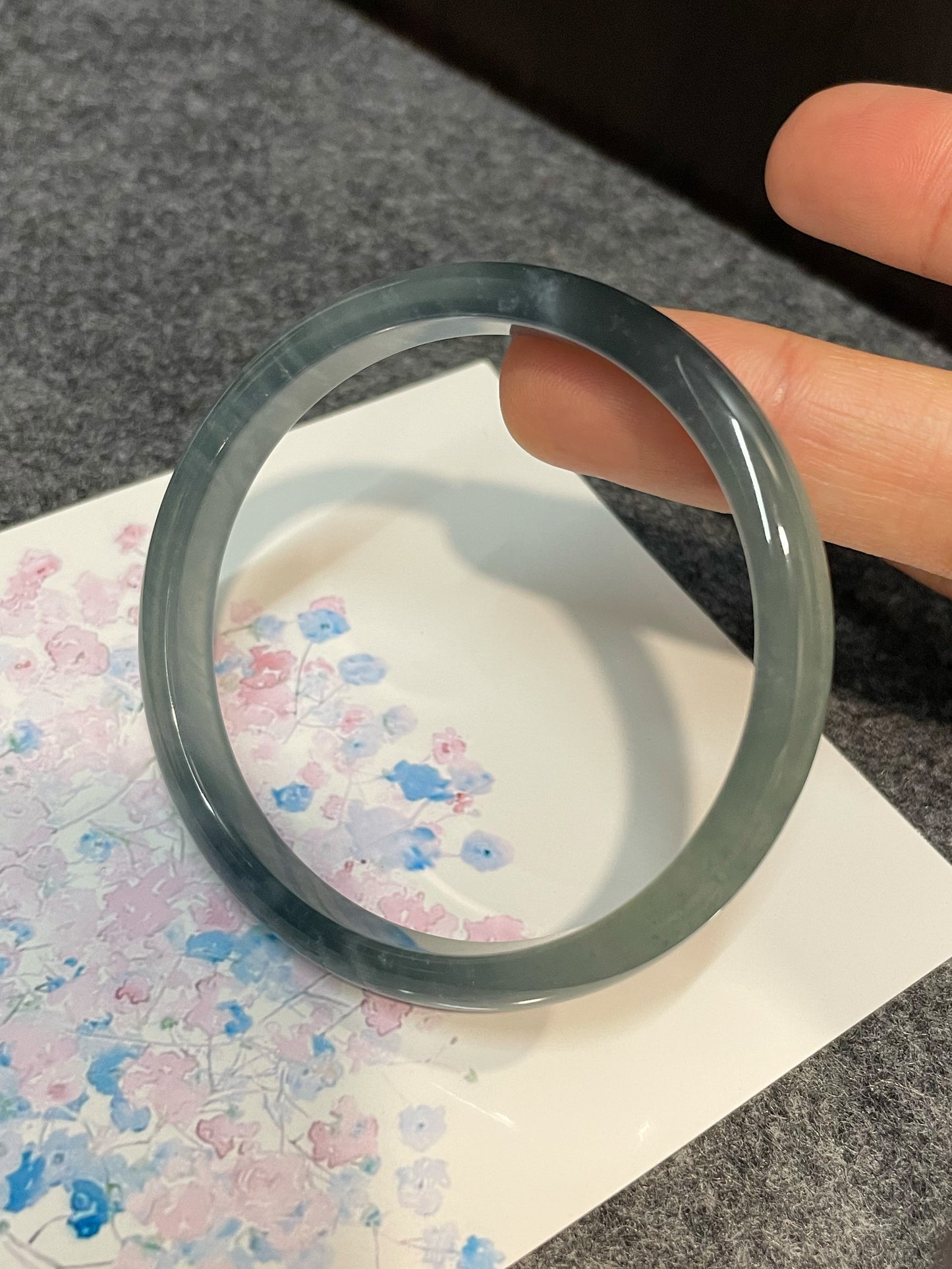 Blue Jade Bangle | 58mm (NJBA130)