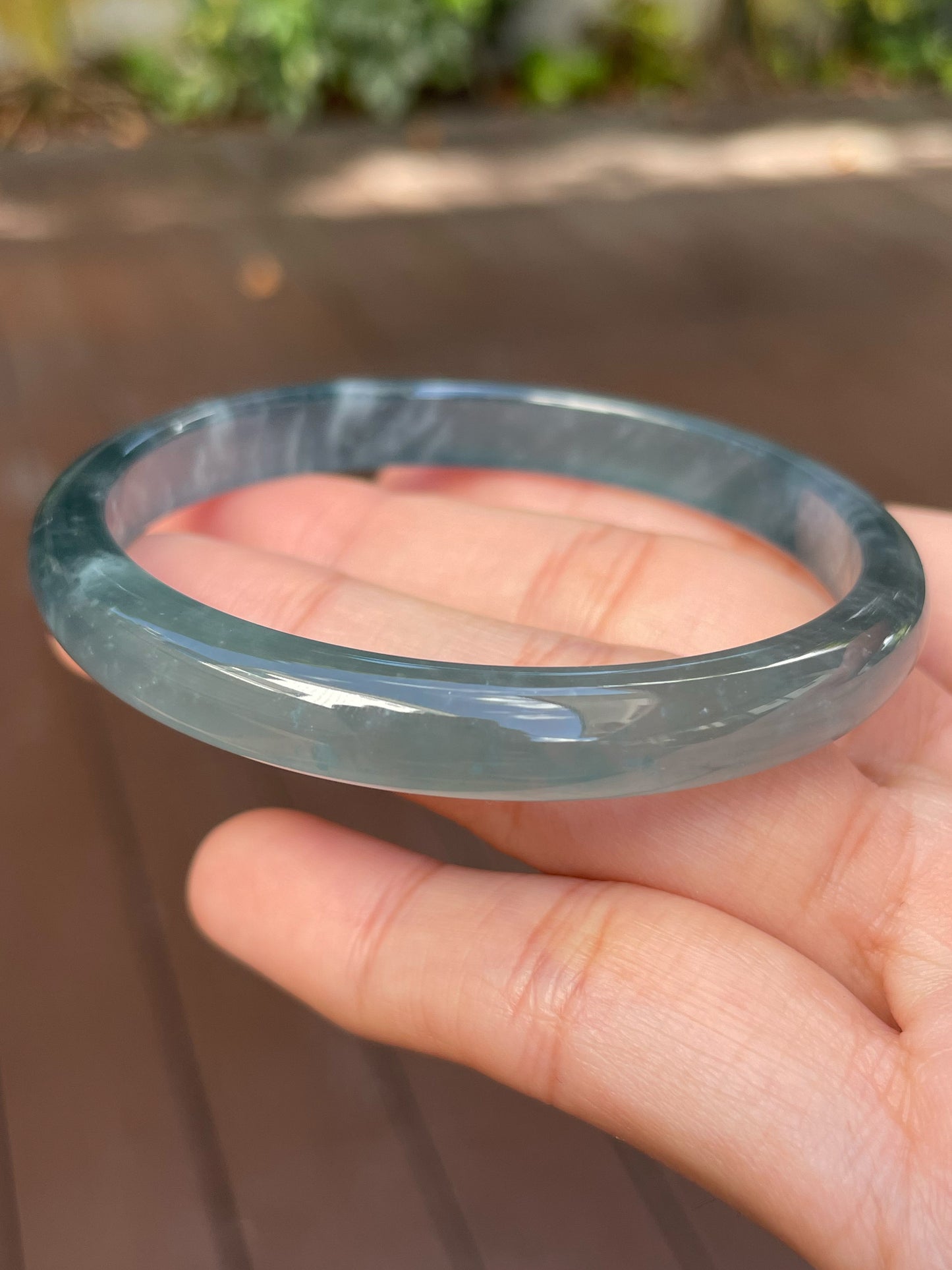 Blue Jade Bangle | 58mm (NJBA130)