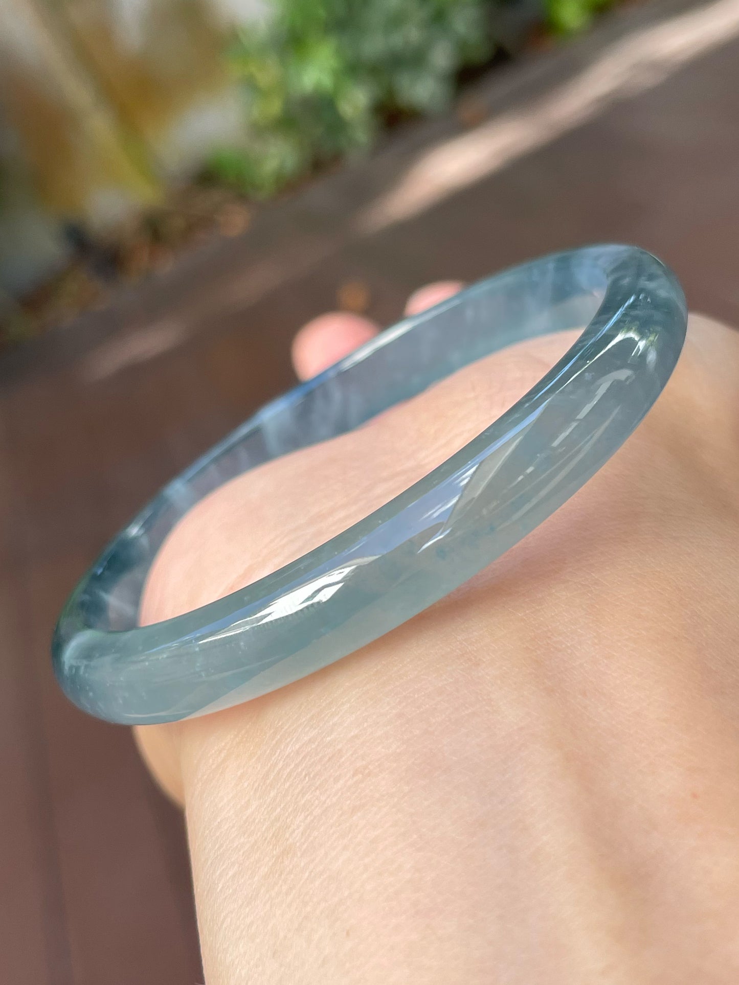 Blue Jade Bangle | 58mm (NJBA130)