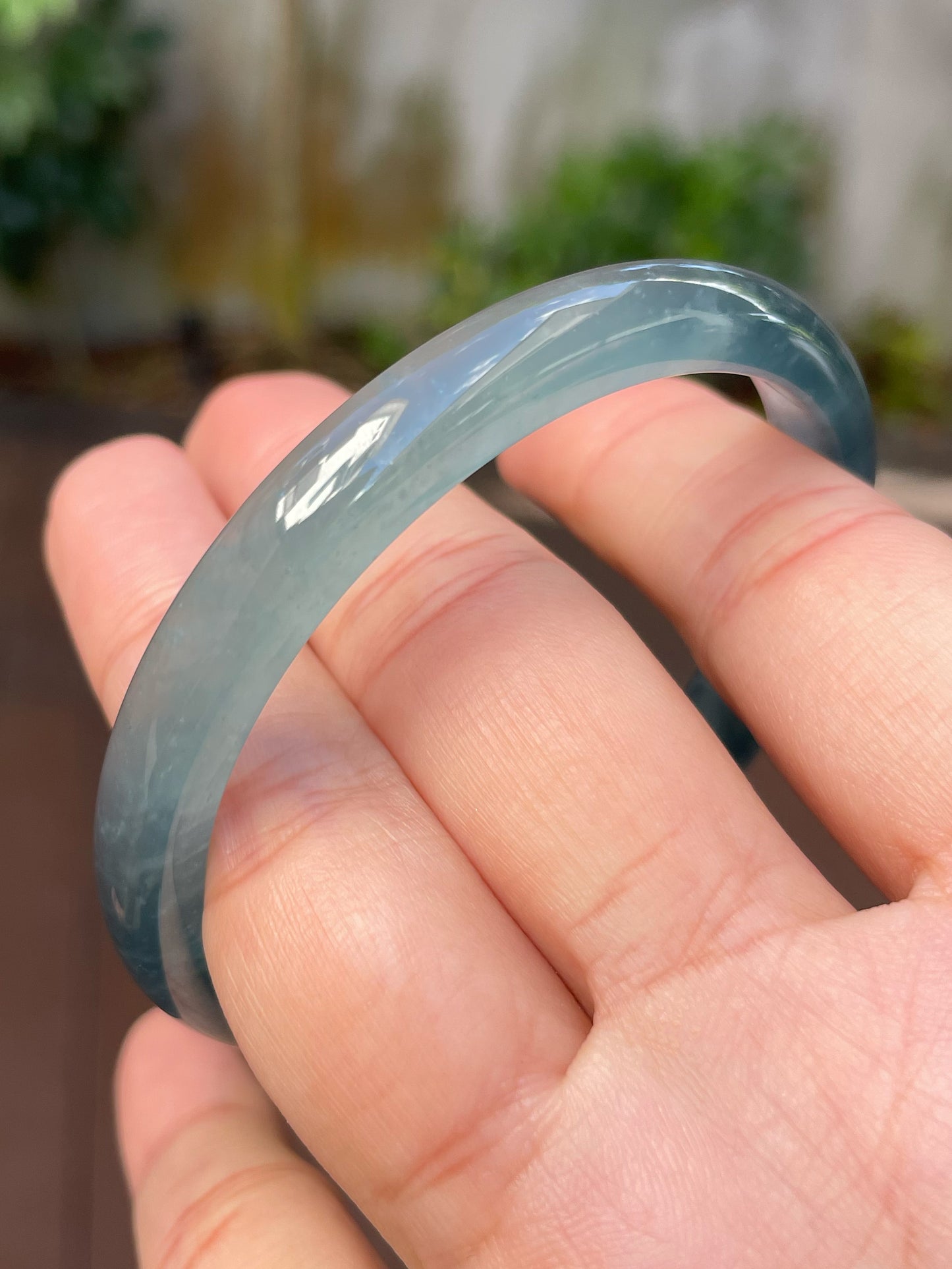 Blue Jade Bangle | 58mm (NJBA130)