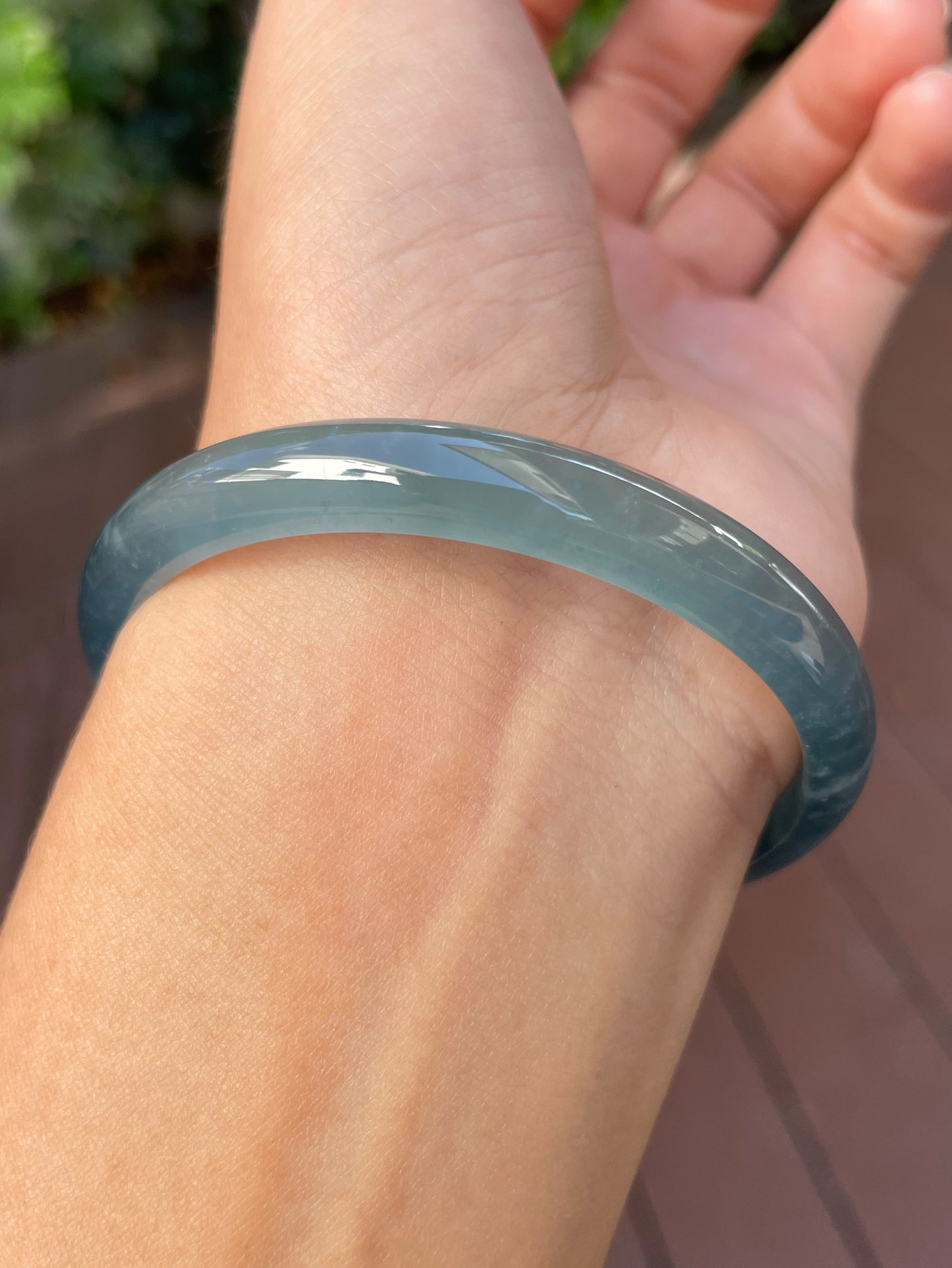 Blue Jade Bangle | 58mm (NJBA130)