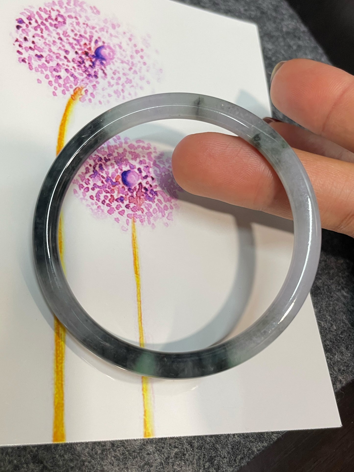 Black Jade Bangle | 56mm (NJBA140)