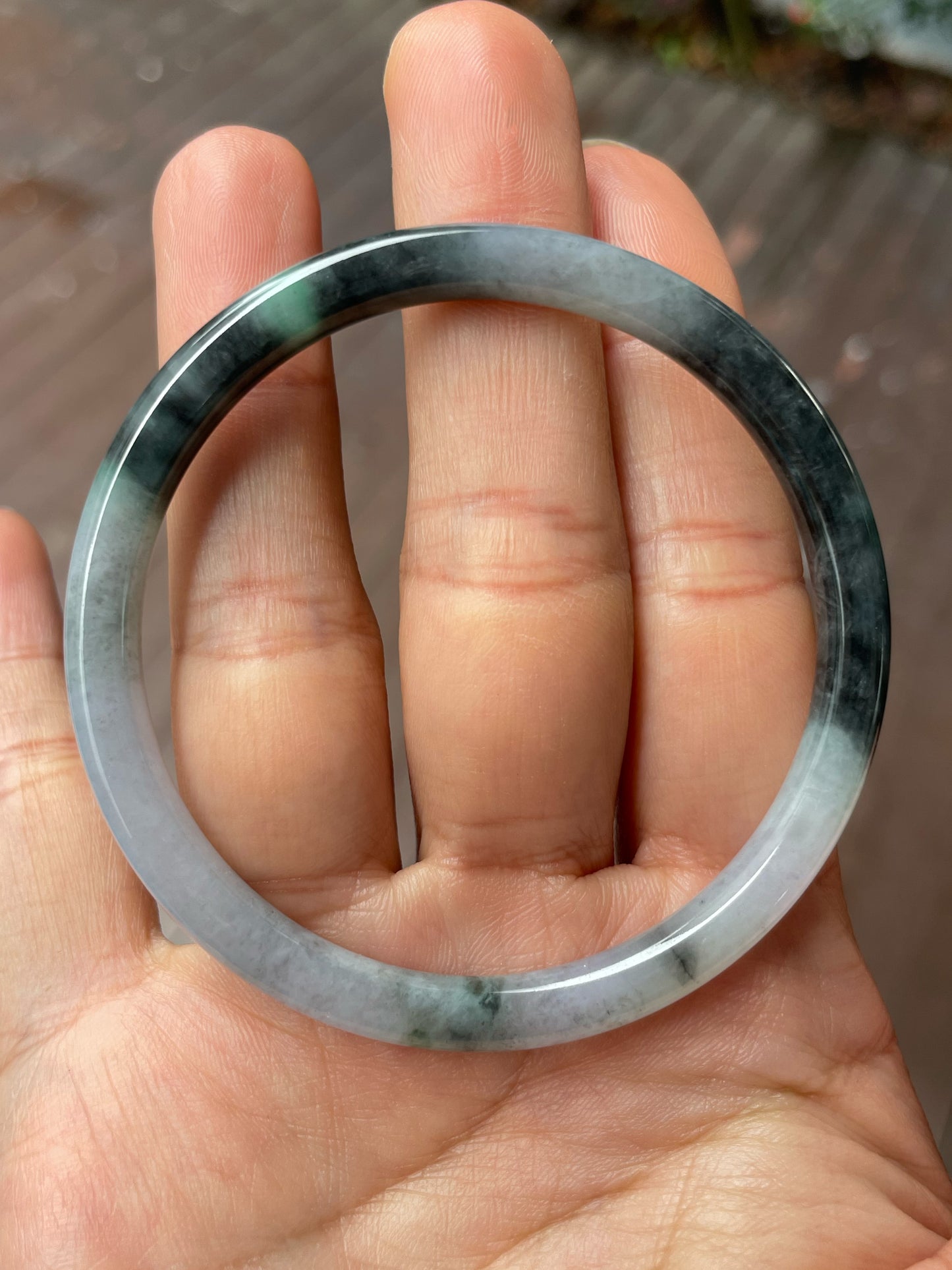 Black Jade Bangle | 56mm (NJBA140)