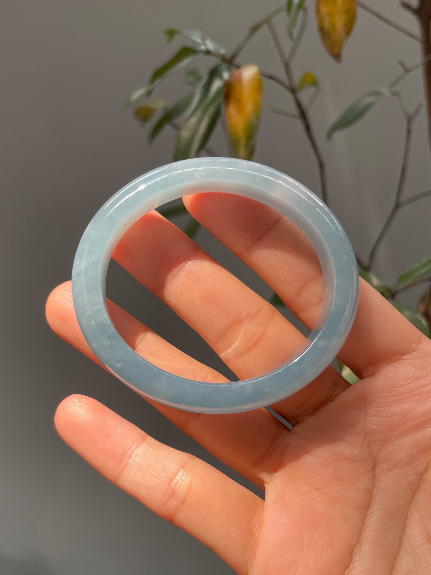 Blue Jade Bangle | 55mm (NJBA162)