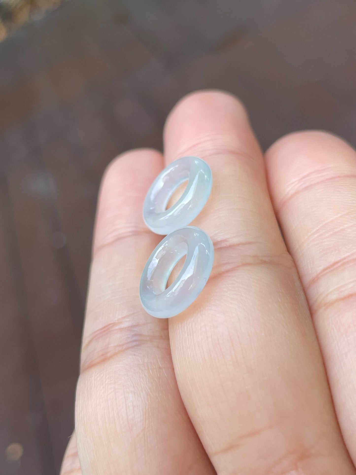 Icy Jadeite Earrings - Hoop Shaped (NJE134)