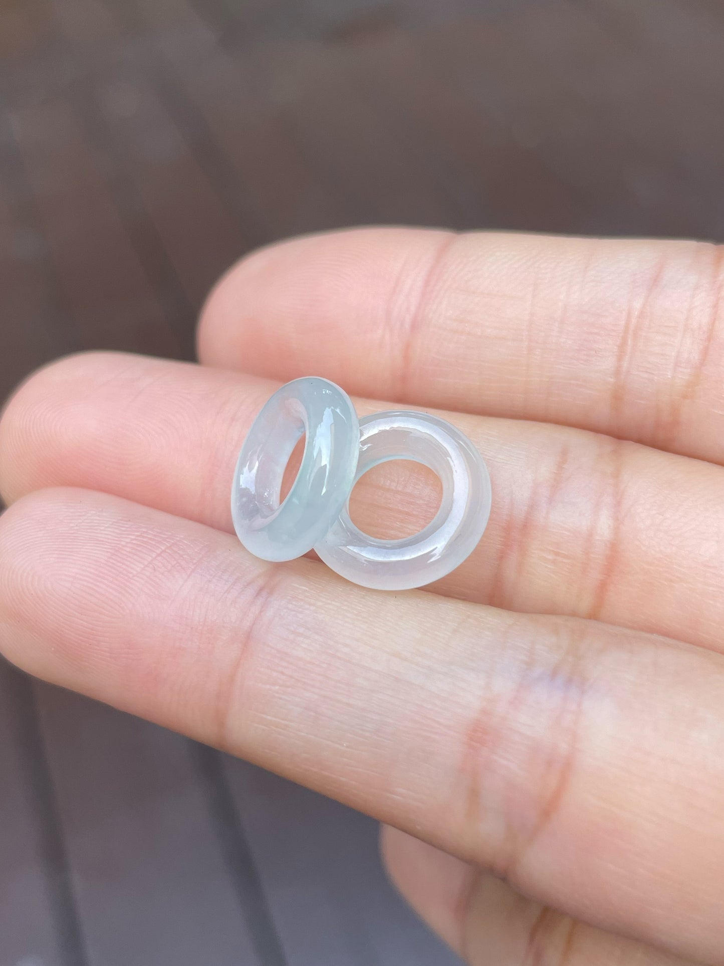 Icy Jadeite Earrings - Hoop Shaped (NJE134)