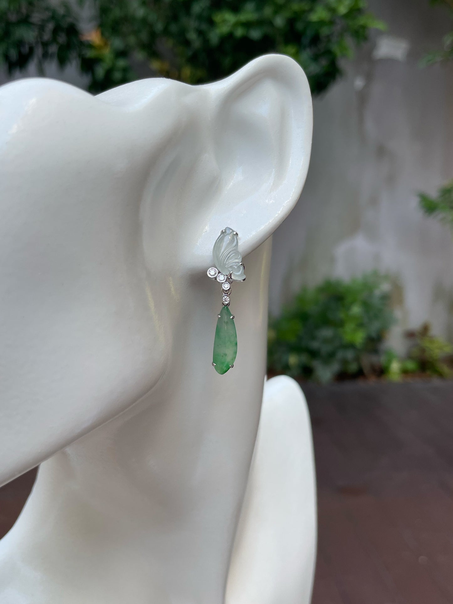 Icy Jade Earrings - Butterfly (NJE137)