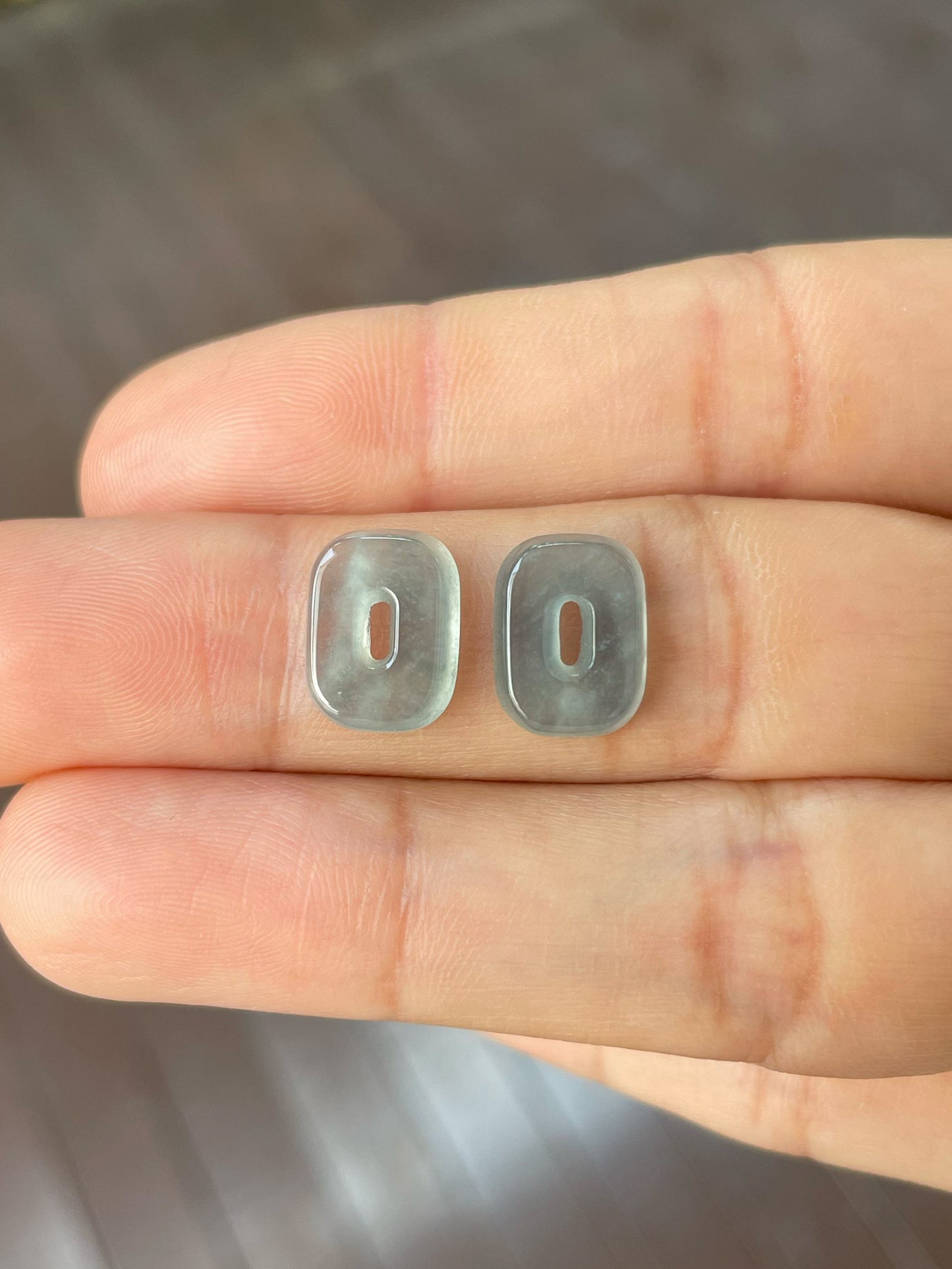 Icy Blue Jade Earrings (NJE149)