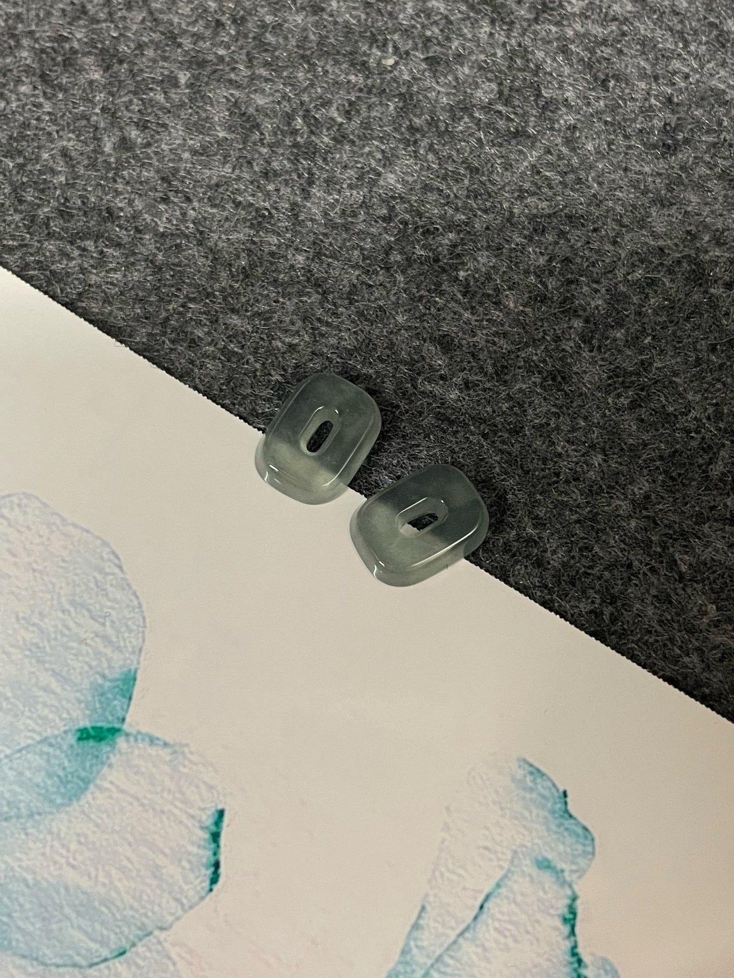 Icy Blue Jade Earrings (NJE149)