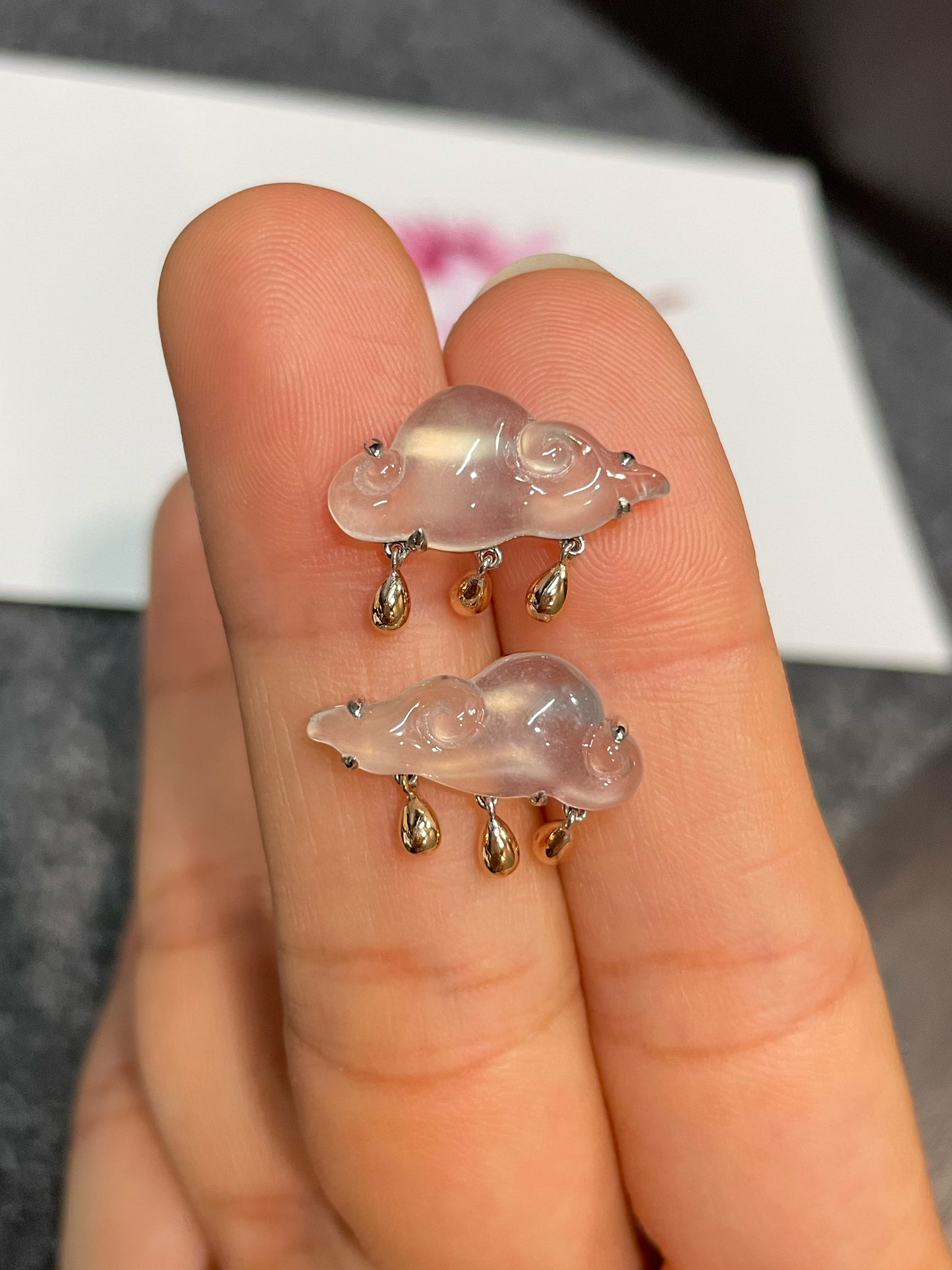 Icy Jade Clouds Earrings (NJE148)