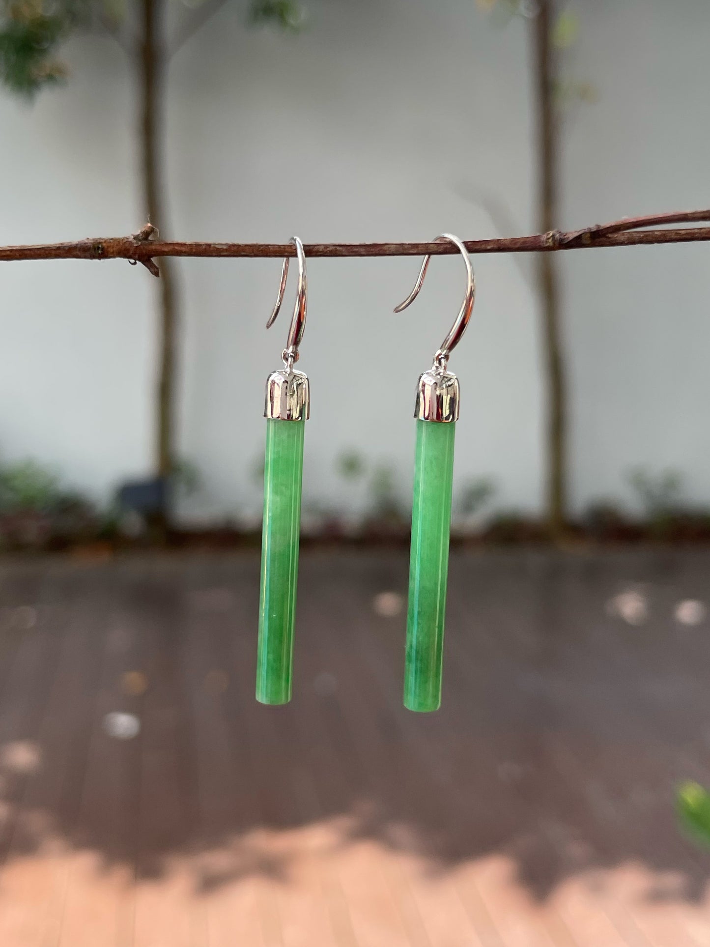 Green Jade Earrings (NJE176)
