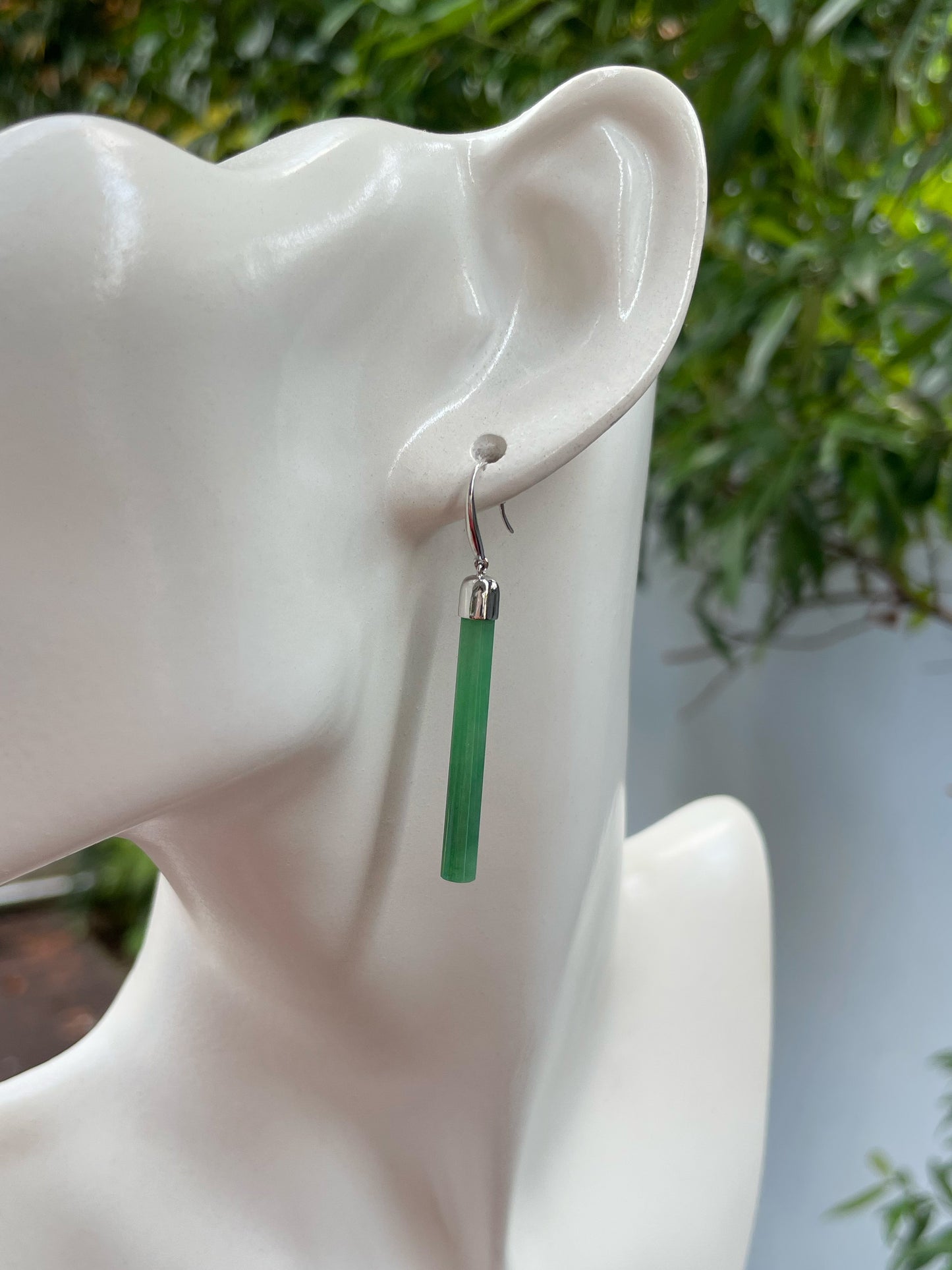 Green Jade Earrings (NJE176)