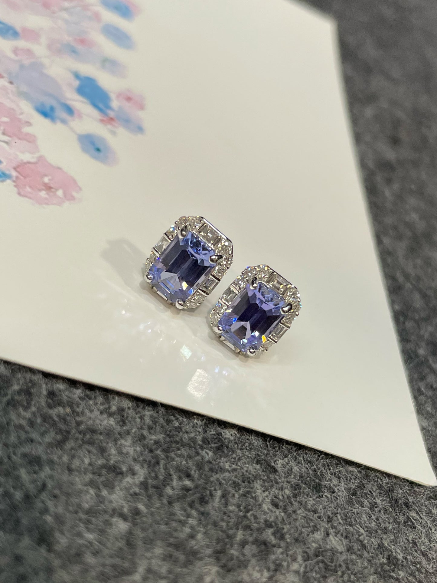 Tanzanite Earrings - 2.35CTS (NJE182)
