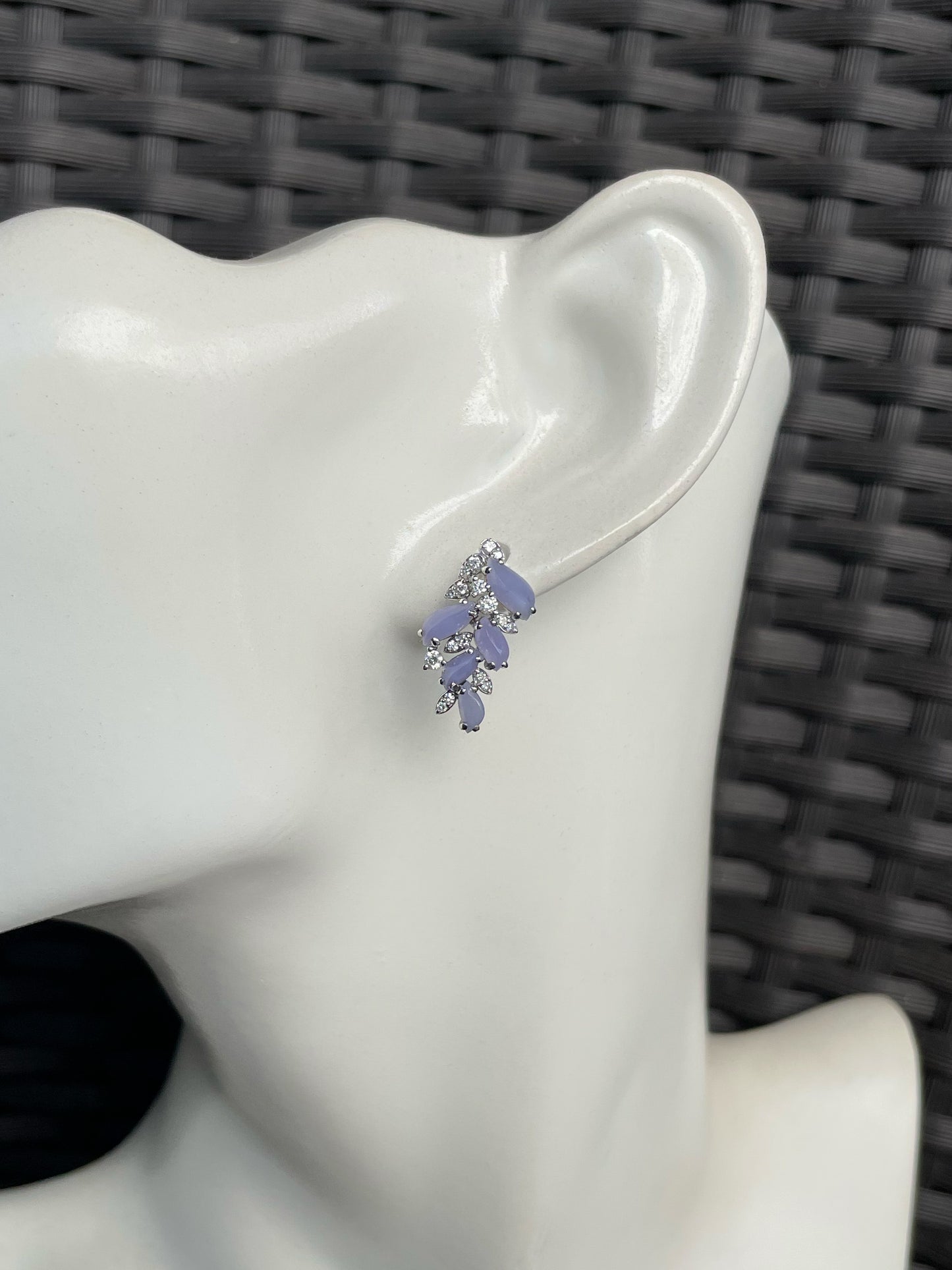 Lavender Jadeite Earrings (NJE204)