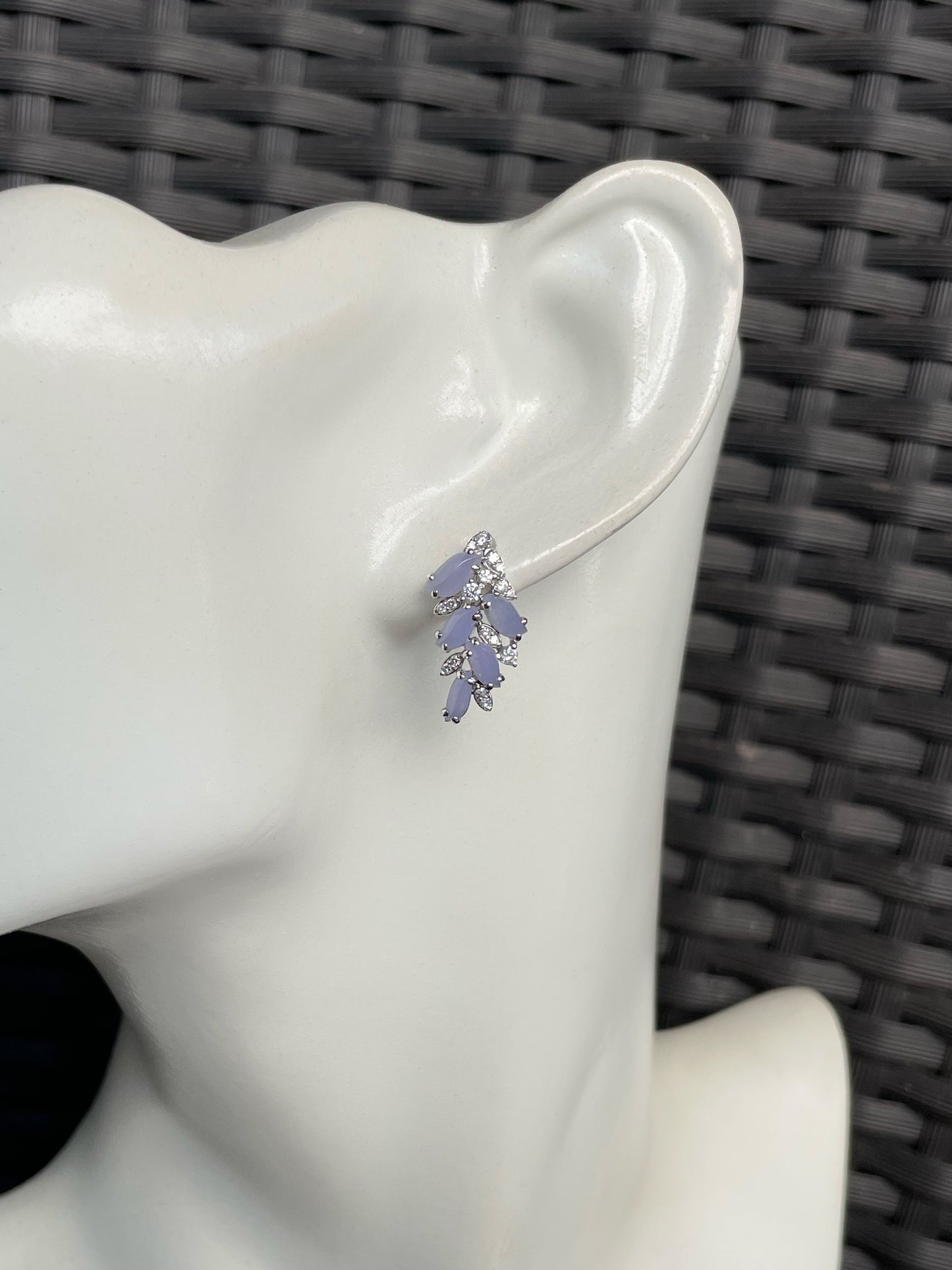 Lavender Jadeite Earrings (NJE204)
