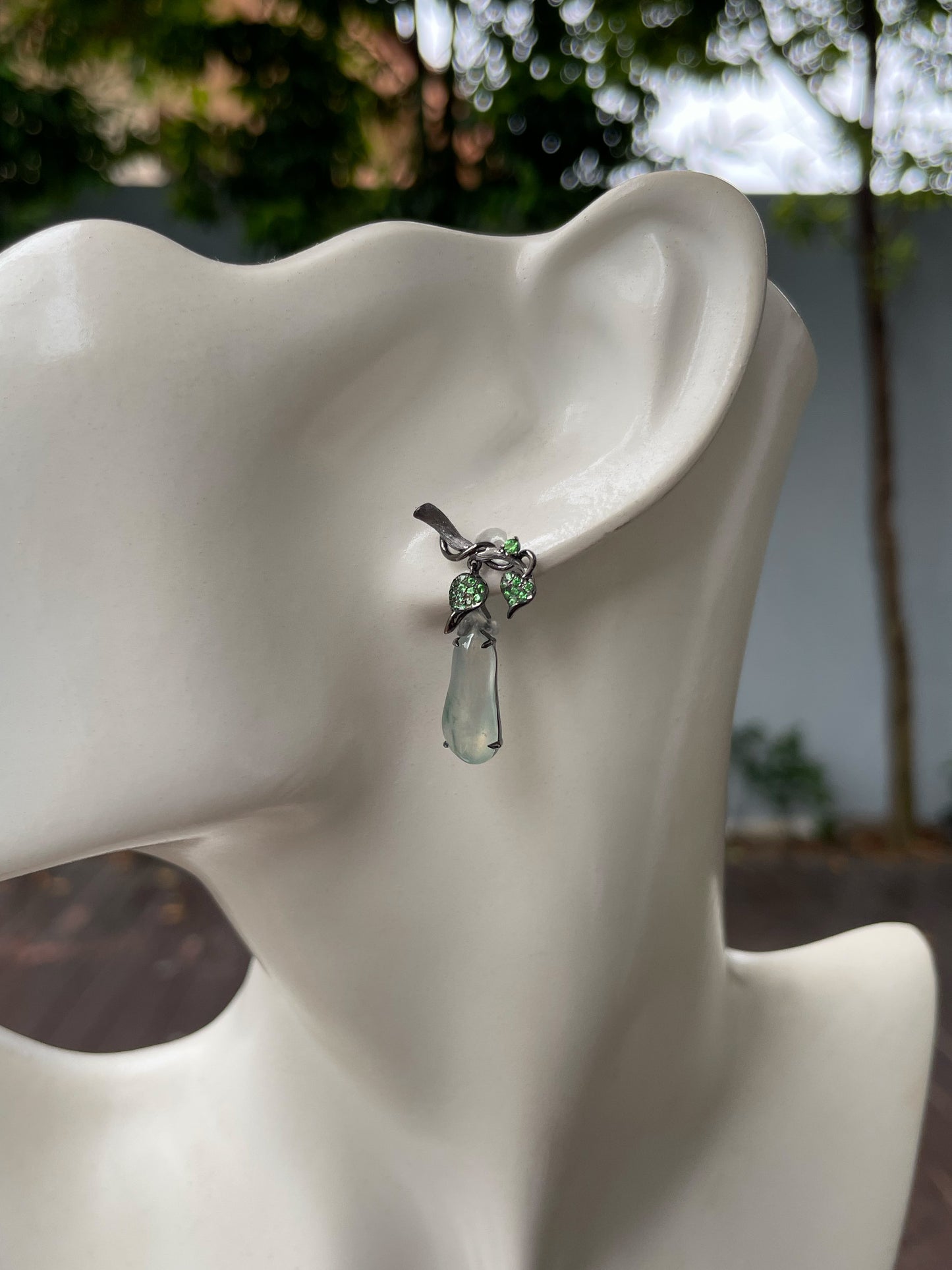 Icy Jade Earrings - Gourds (NJE205)