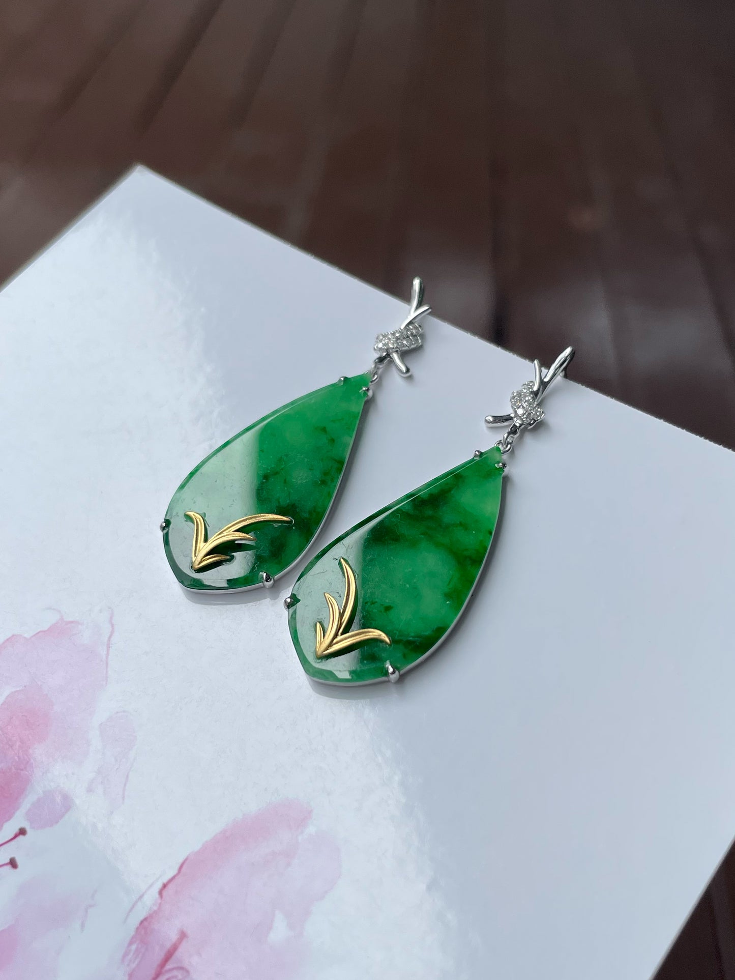 Green Jade Earrings (NJE212)