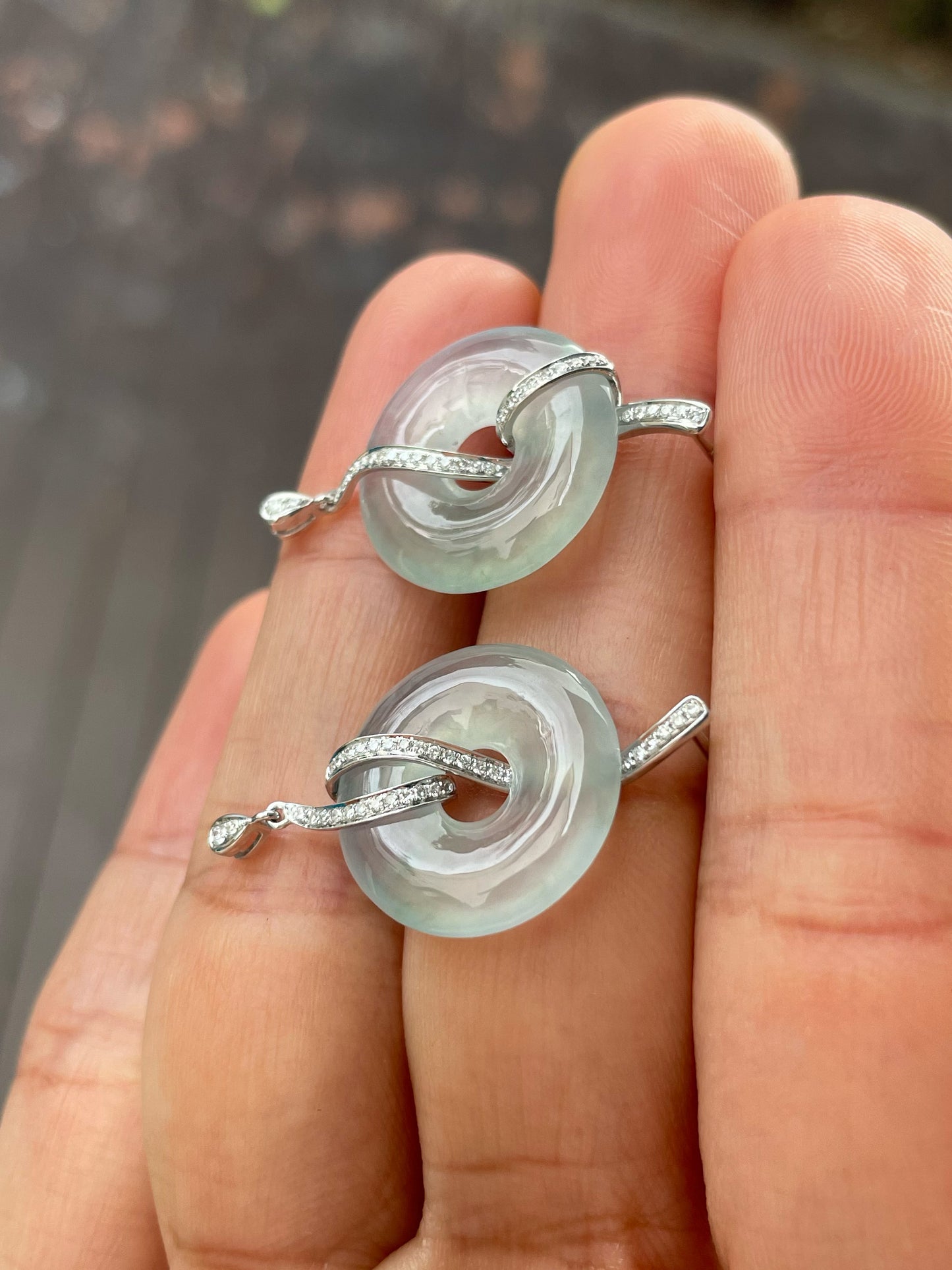 Icy Jade Earrings - Safety Coin (NJE250)