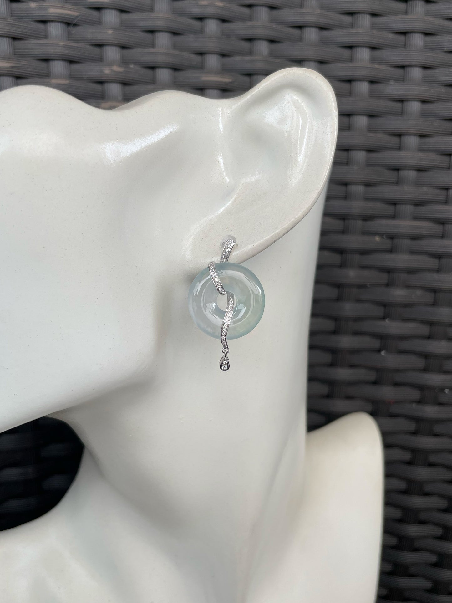 Icy Jade Earrings - Safety Coin (NJE250)