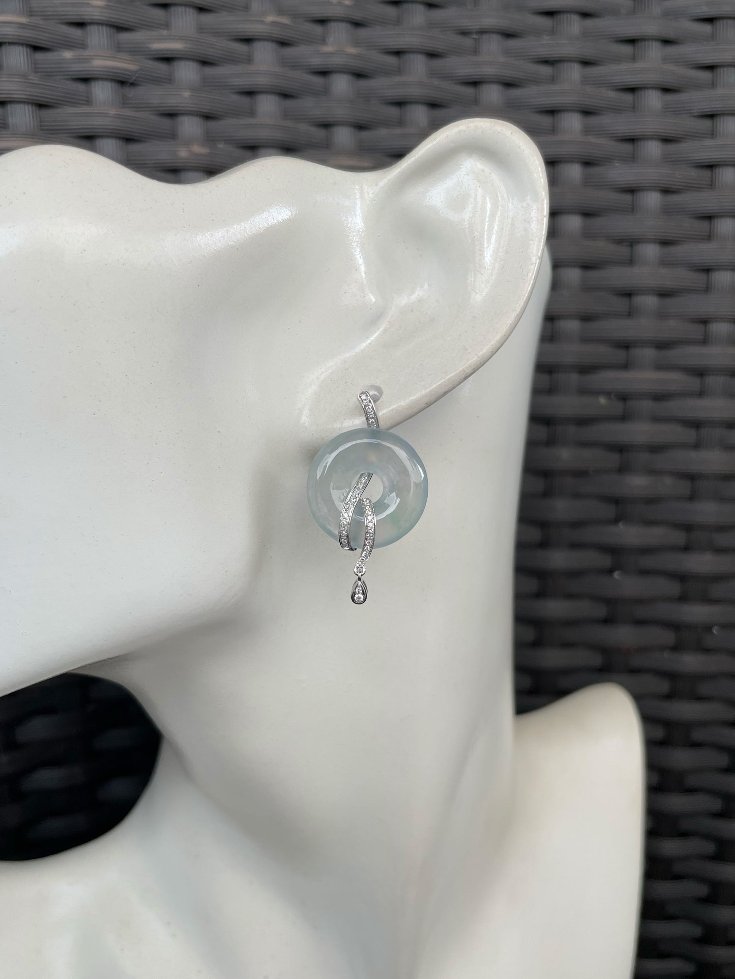 Icy Jade Earrings - Safety Coin (NJE250)