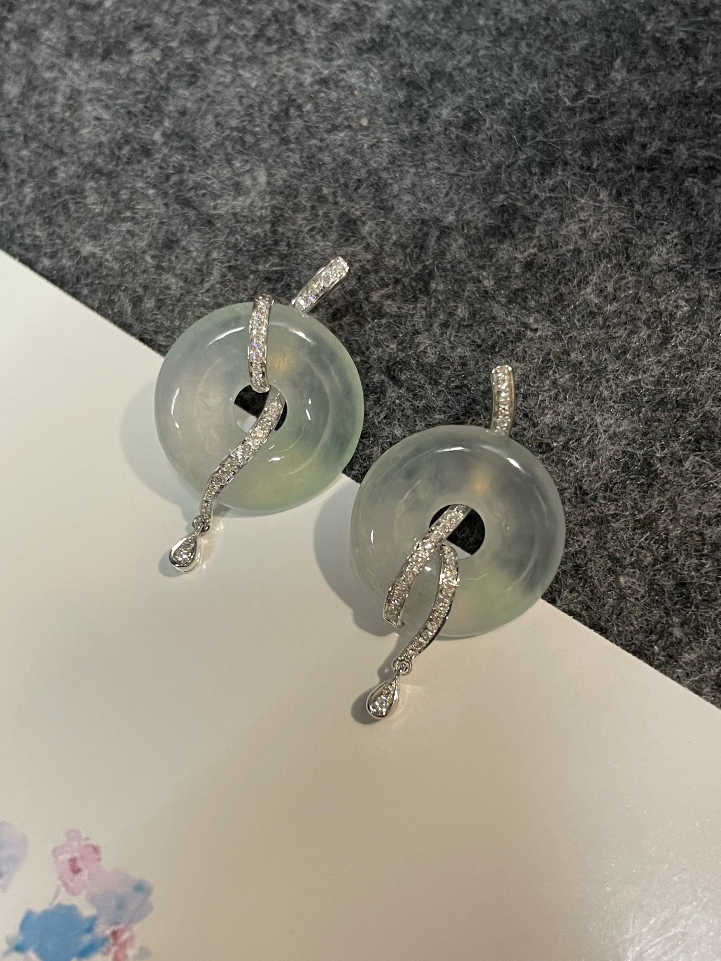 Icy Jade Earrings - Safety Coin (NJE250)
