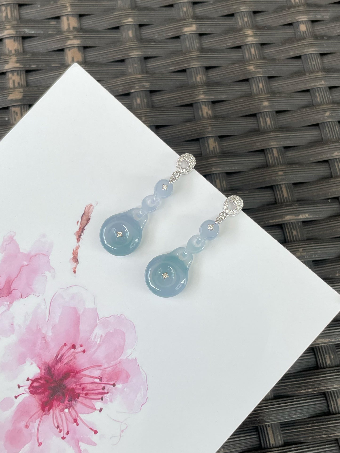 Lavender Jadeite Earrings (NJE262)