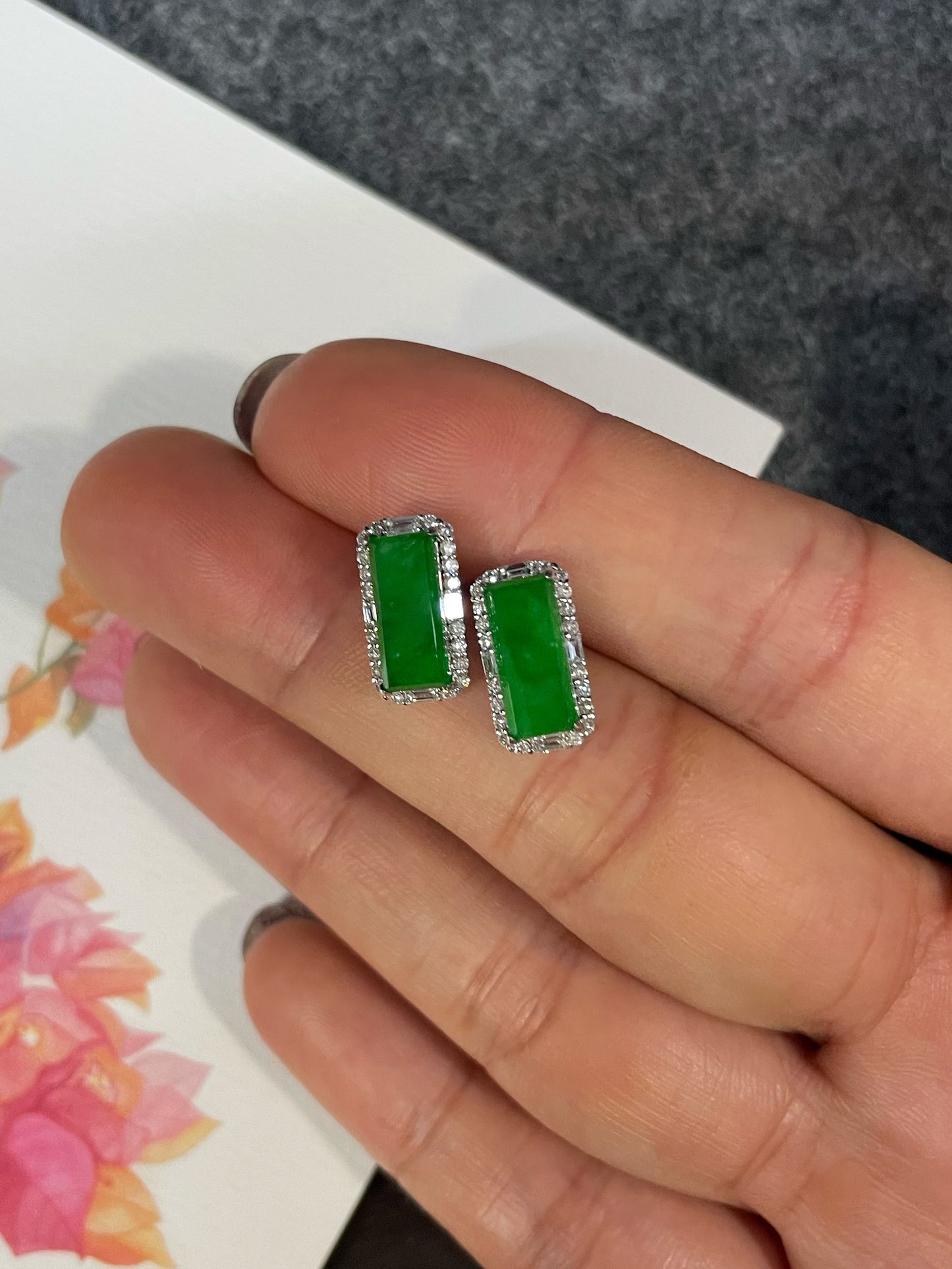 Green Jade Earrings (NJE271)