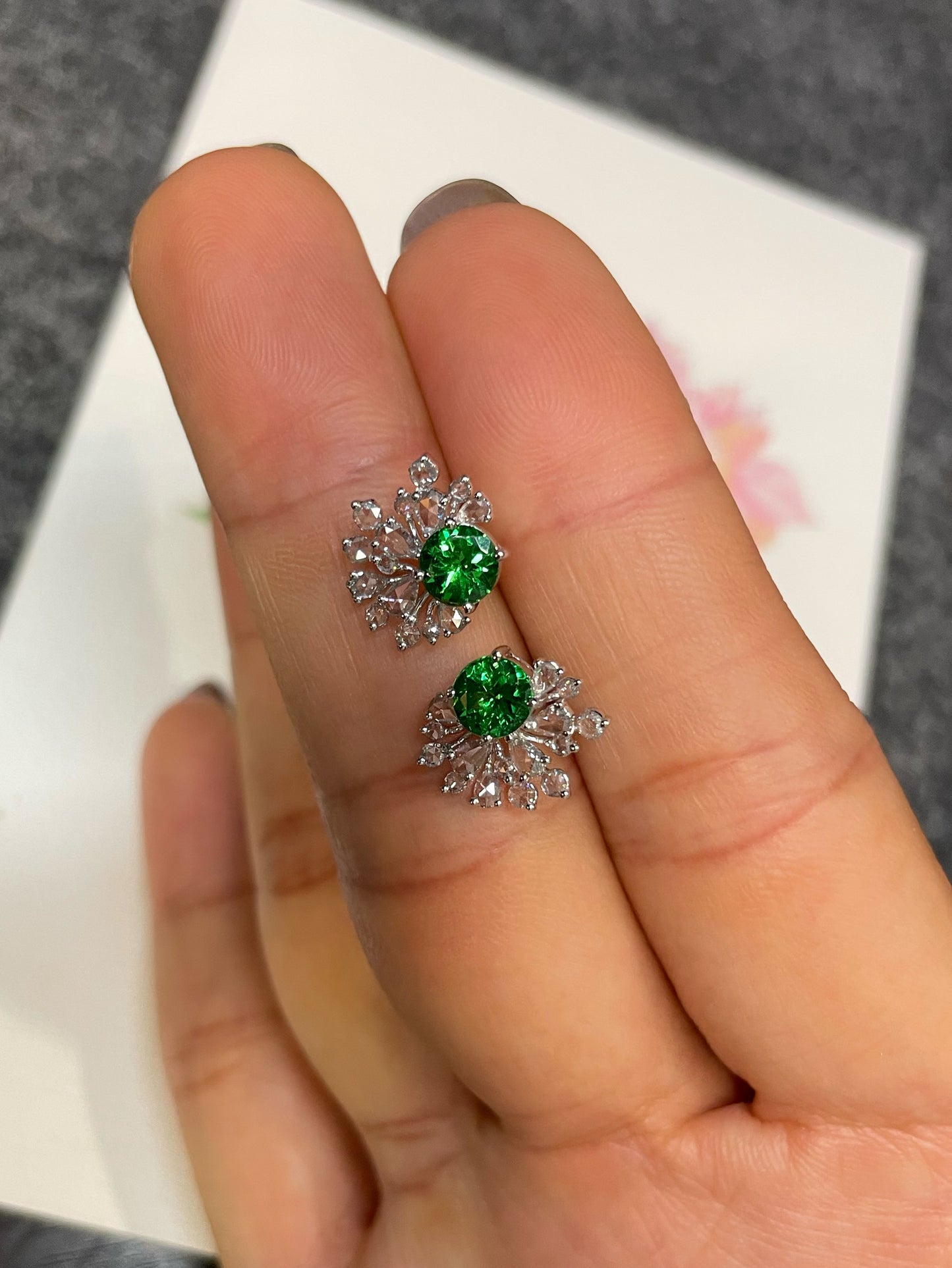 Tsavorite Earrings - 1.30CT (NJE278)