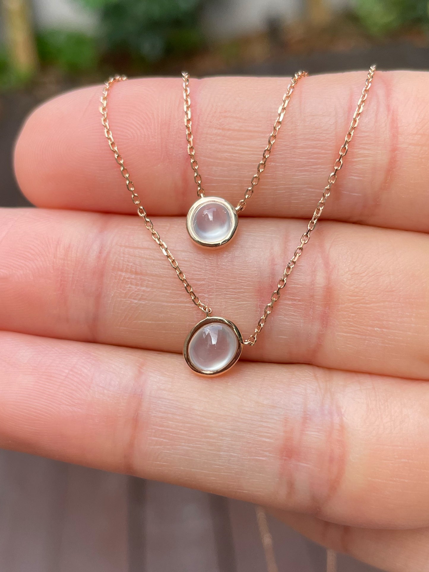 Glassy Jadeite Cabochons Necklace (NJN023)