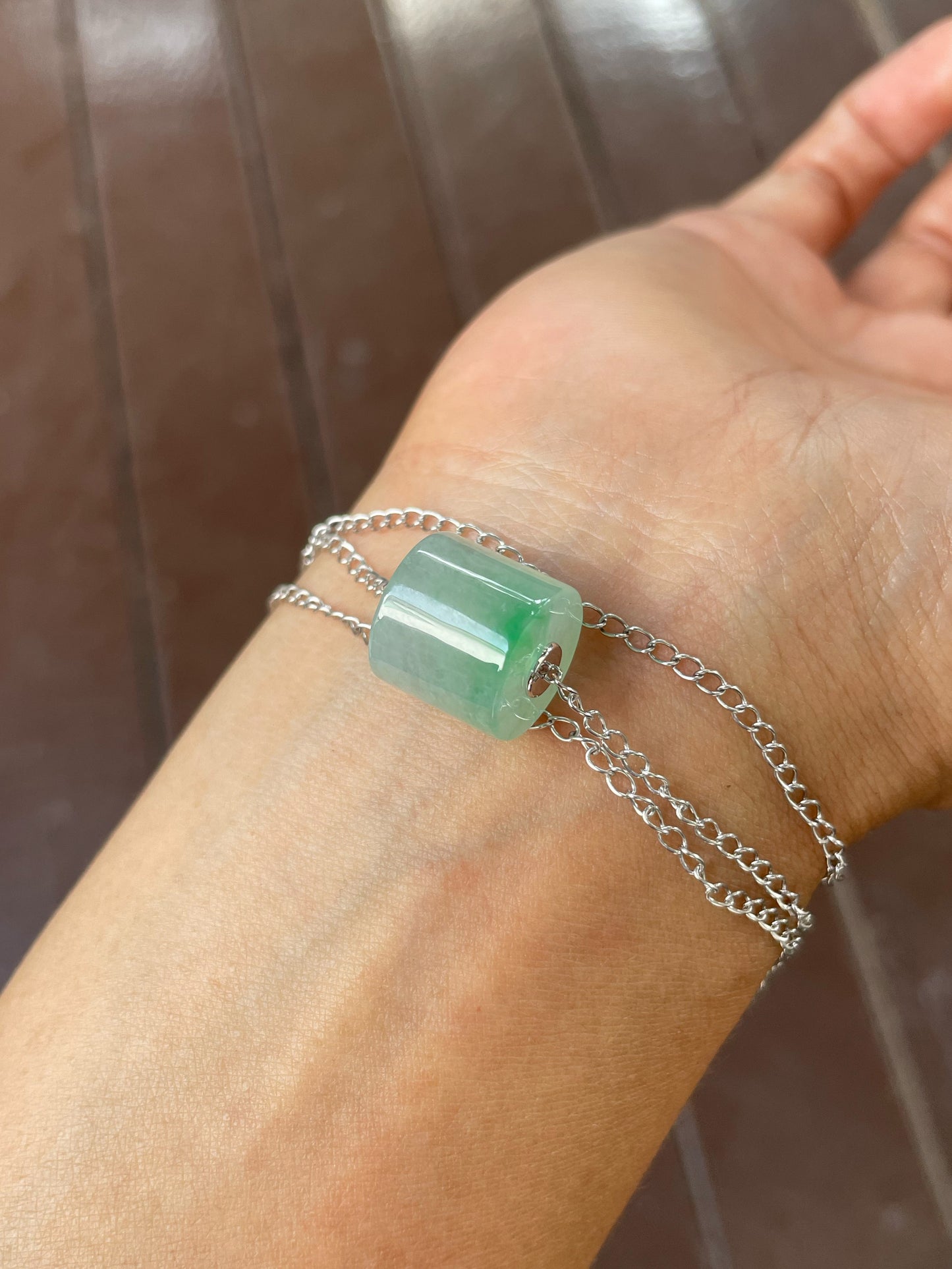 Icy Green Jade Barrel Necklace - Lu Lu Tong 路路通 (NJN035)