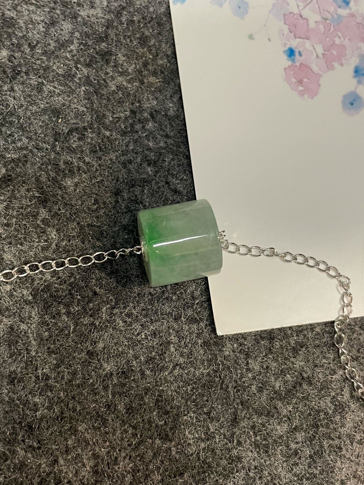 Icy Green Jade Barrel Necklace - Lu Lu Tong 路路通 (NJN035)