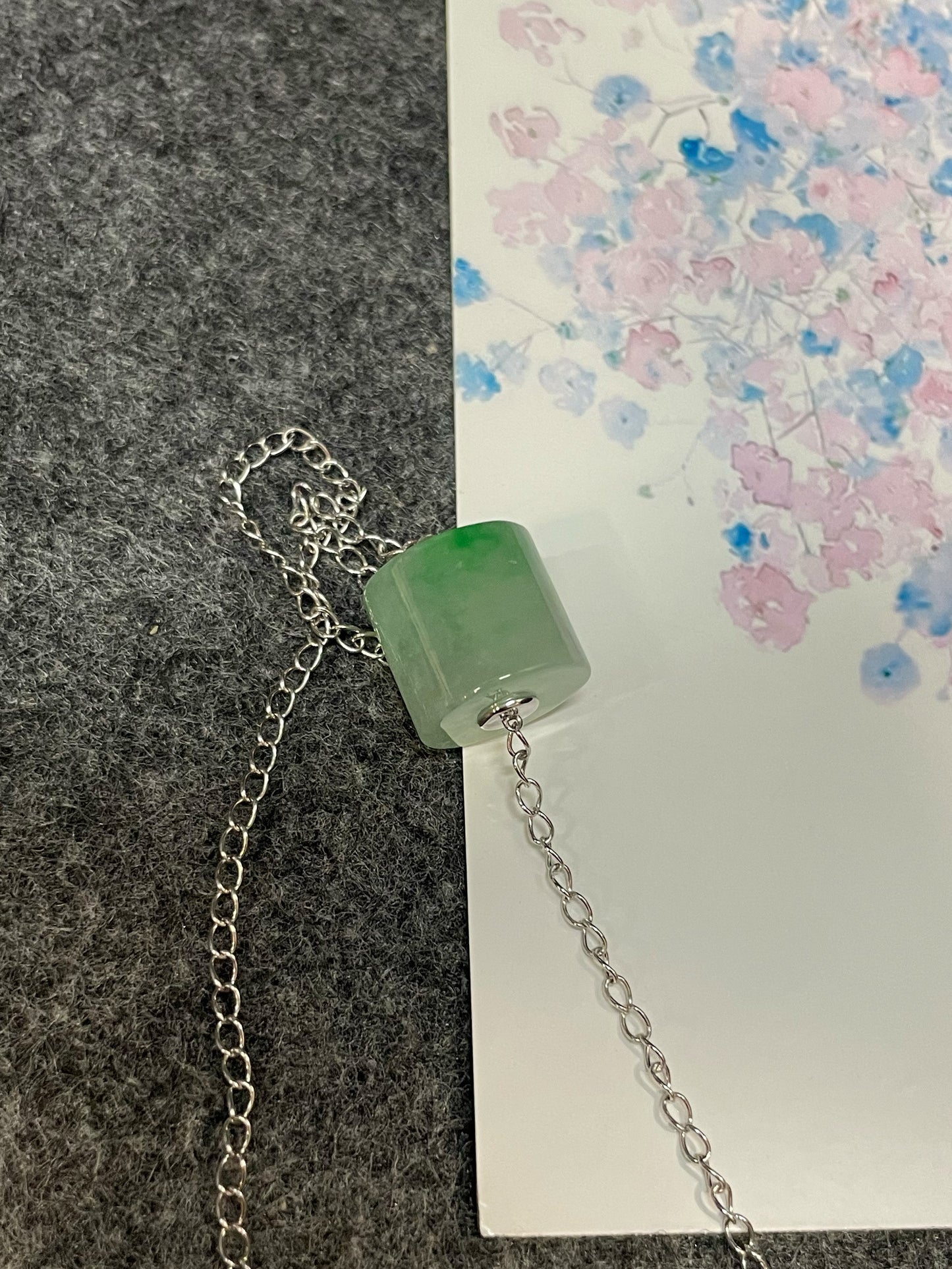 Icy Green Jade Barrel Necklace - Lu Lu Tong 路路通 (NJN035)