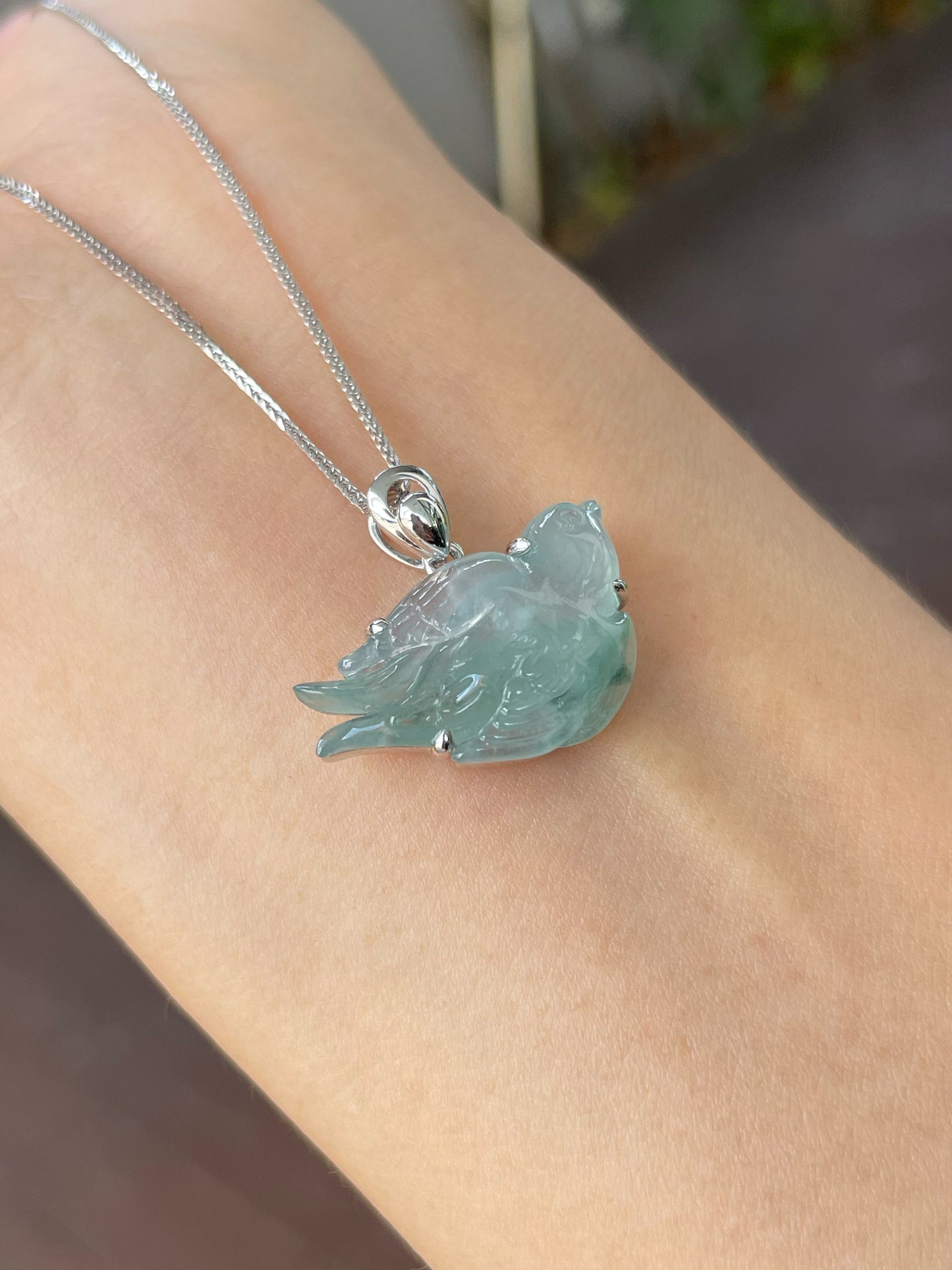 Icy Jade Pendant - Swallow (NJP062)