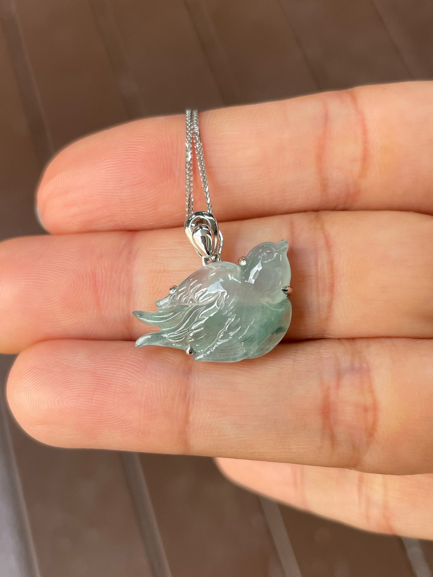 Icy Jade Pendant - Swallow (NJP062)