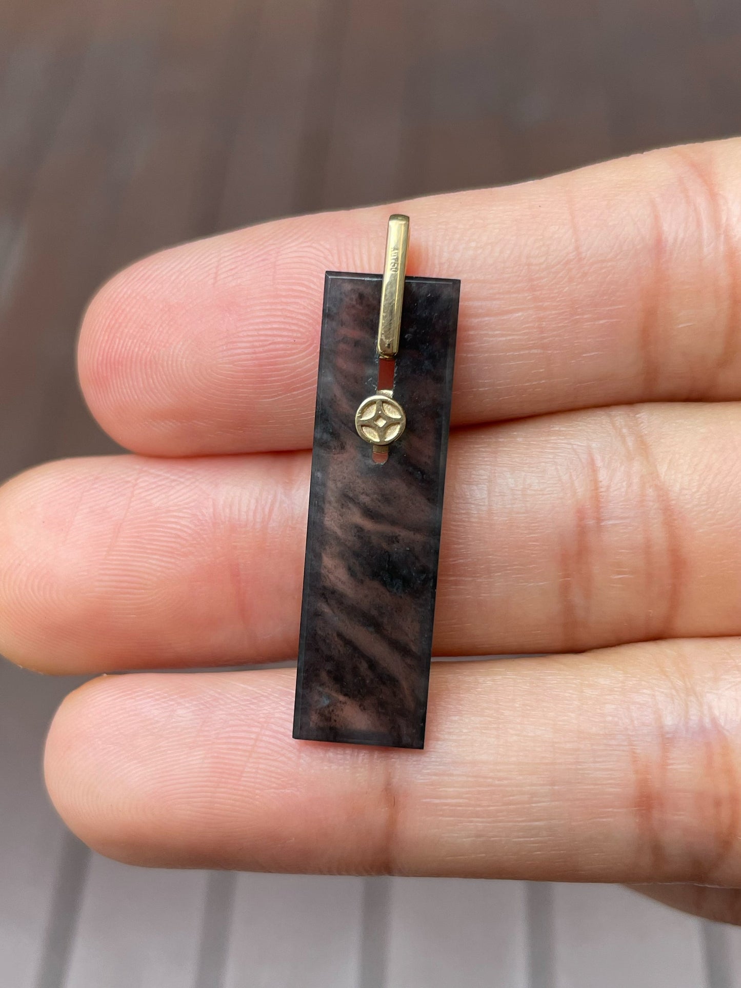 Icy Black Jadeite Pendant (NJP064)