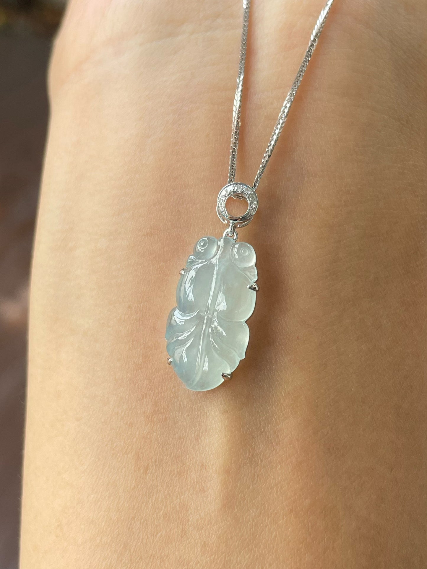 Icy Goldfish Jade Pendant (NJP079)