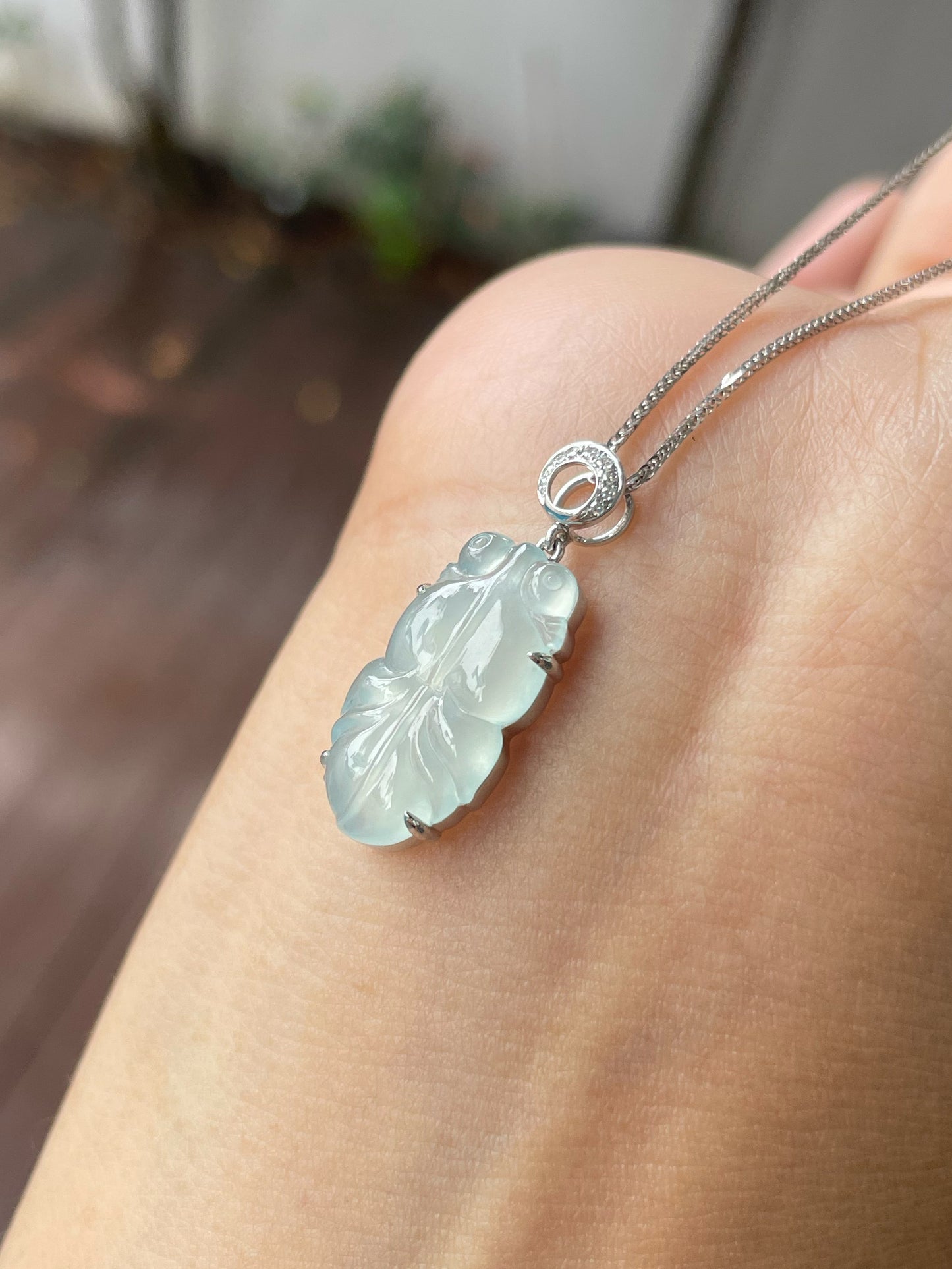 Icy Goldfish Jade Pendant (NJP079)