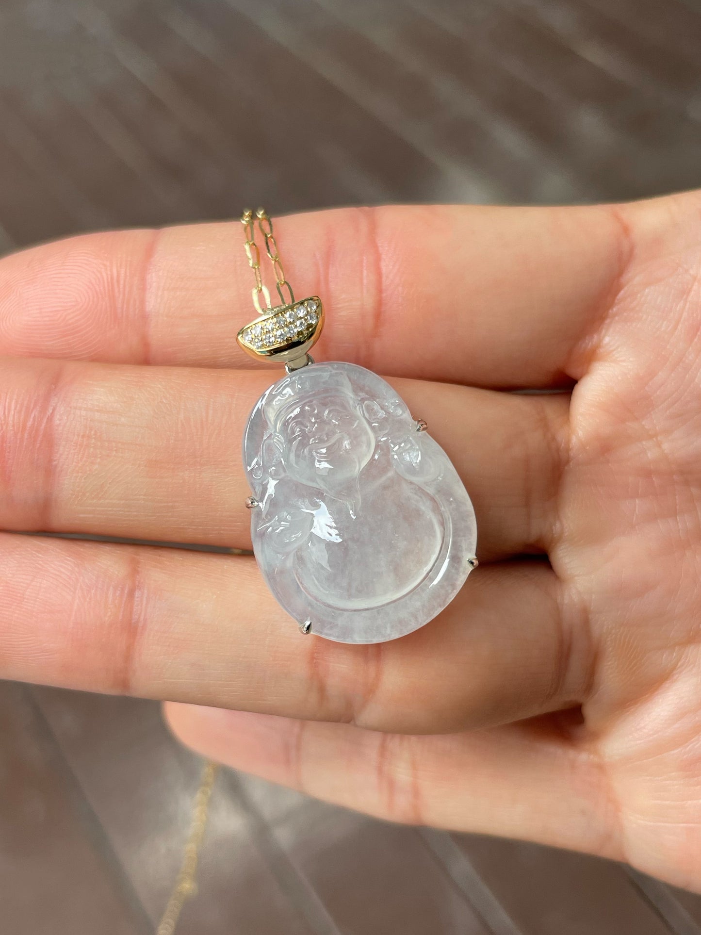 Icy Jade Pendant - God Of Wealth 财神 (NJP082)